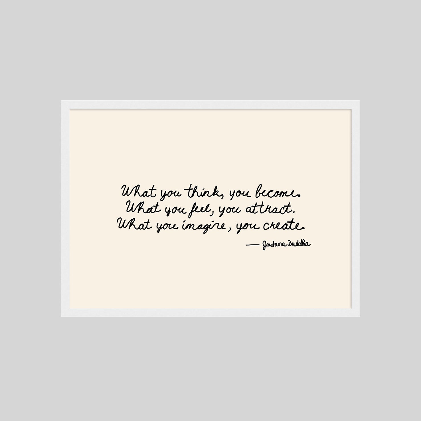 Schwarz weißes Quote Poster mit positiver Affirmation als moderne Wandkunst