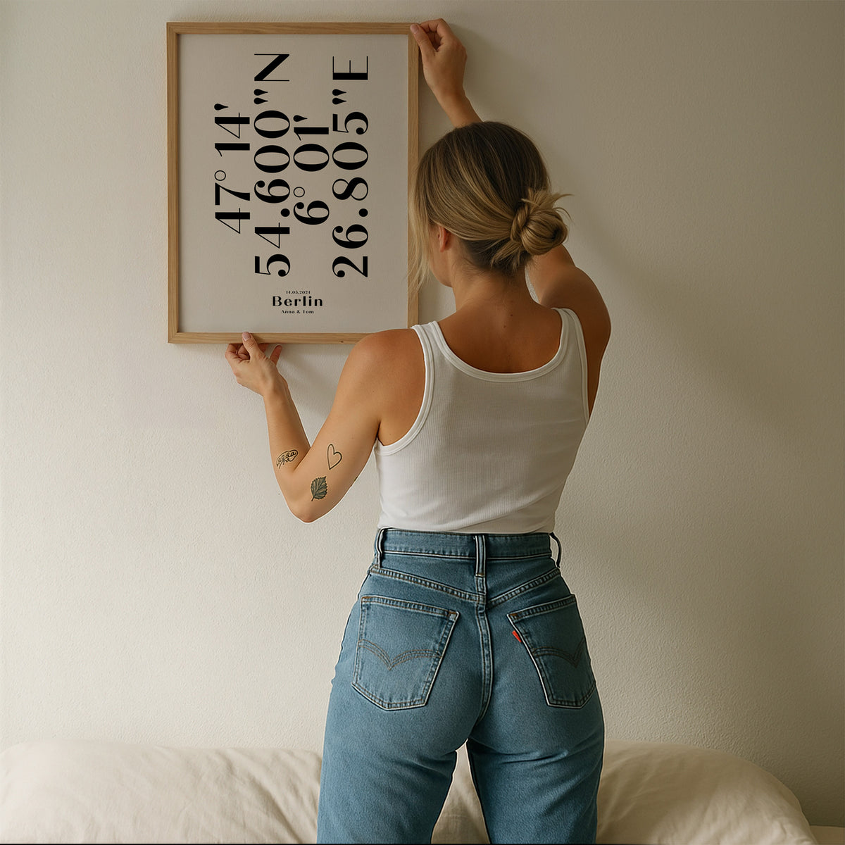 PERSONALISIERTES KOORDINATEN & DATUM POSTER