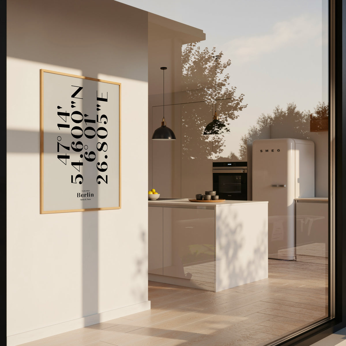 PERSONALISIERTES KOORDINATEN & DATUM POSTER
