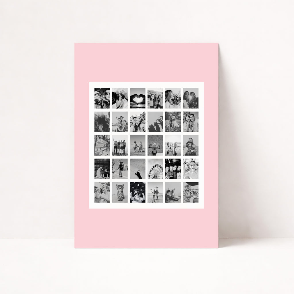 30 LITTLE MOMENTS SOFT BLUSH – PERSONALISIERTES FOTOCOLLAGE POSTER