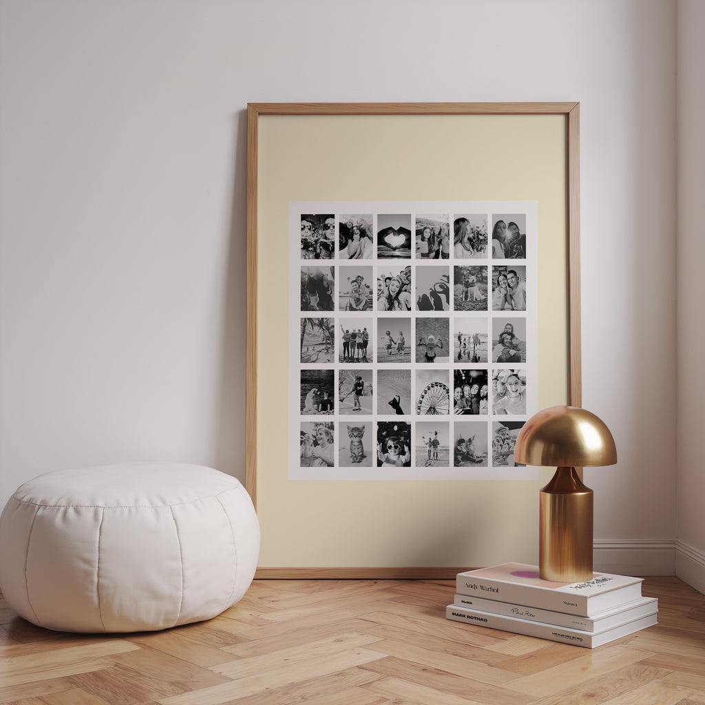30 LITTLE MOMENTS BUTTER YELLOW – PERSONALISIERTES FOTOCOLLAGE POSTER