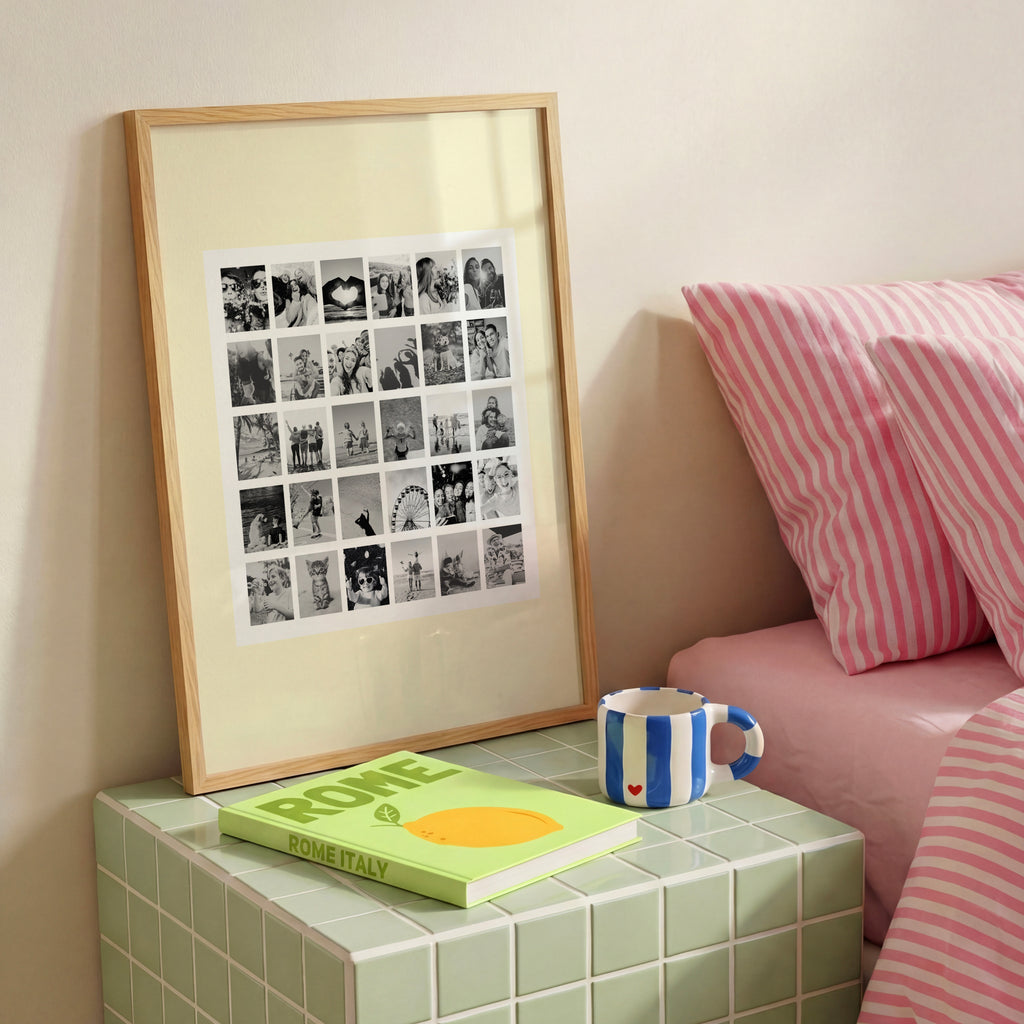 30 LITTLE MOMENTS BUTTER YELLOW – PERSONALISIERTES FOTOCOLLAGE POSTER