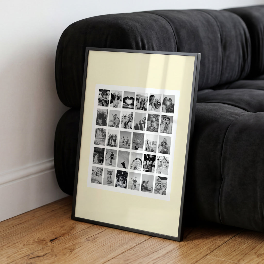 30 LITTLE MOMENTS BUTTER YELLOW – PERSONALISIERTES FOTOCOLLAGE POSTER