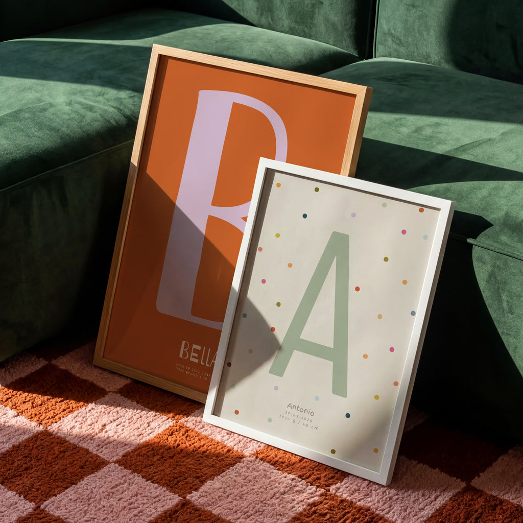 PERSONALISIERTES BUCHSTABEN POSTER FÜR JUNGEN