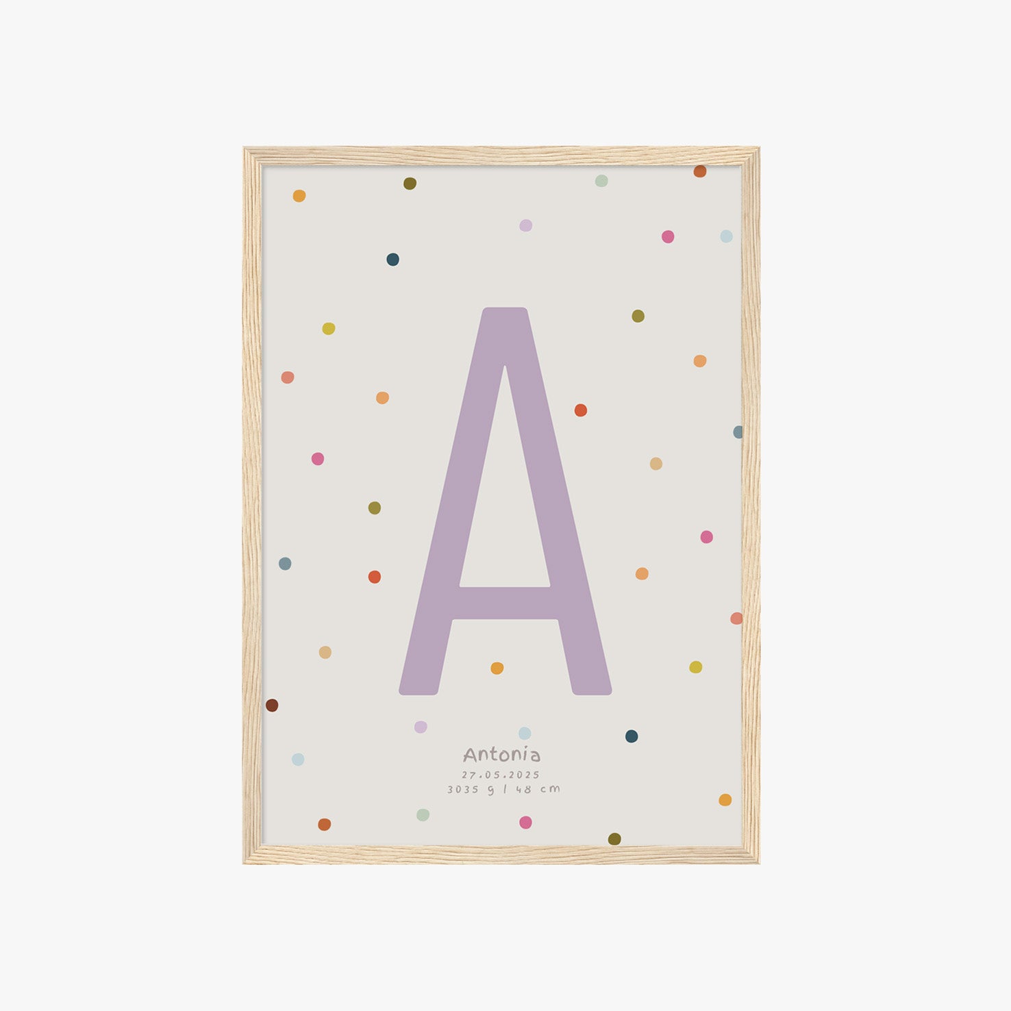 PERSONALISIERTES BUCHSTABEN POSTER FÜR MÄDCHEN