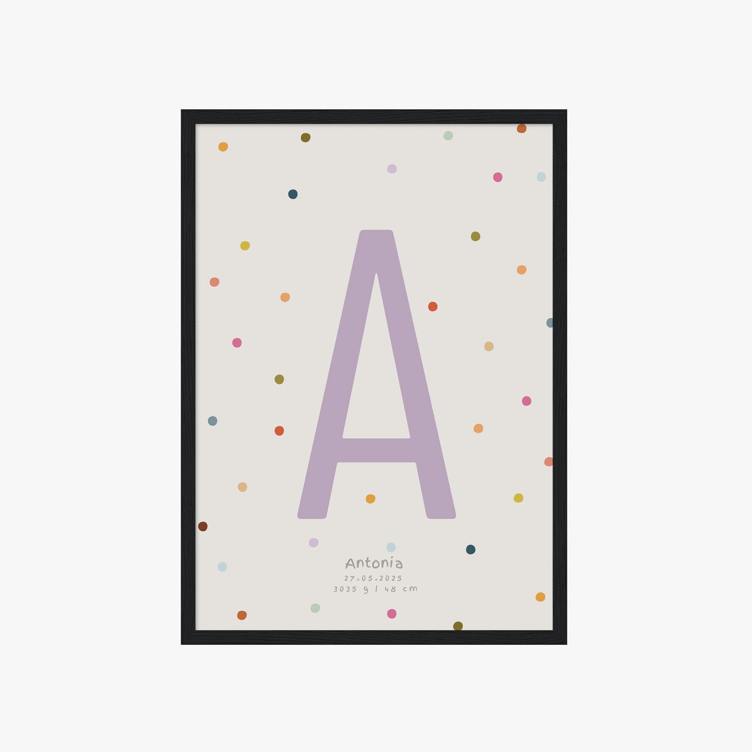 PERSONALISIERTES BUCHSTABEN POSTER FÜR MÄDCHEN