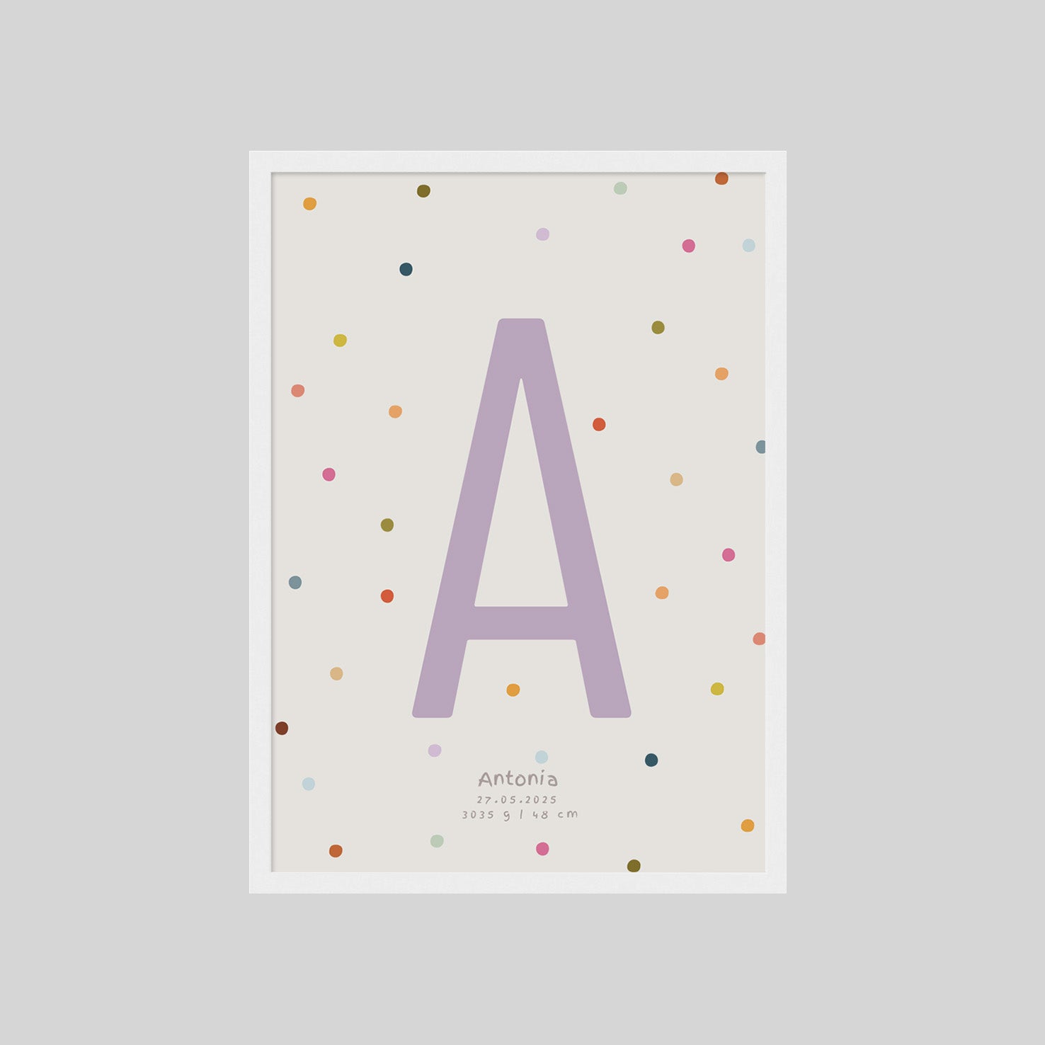 PERSONALISIERTES BUCHSTABEN POSTER FÜR MÄDCHEN