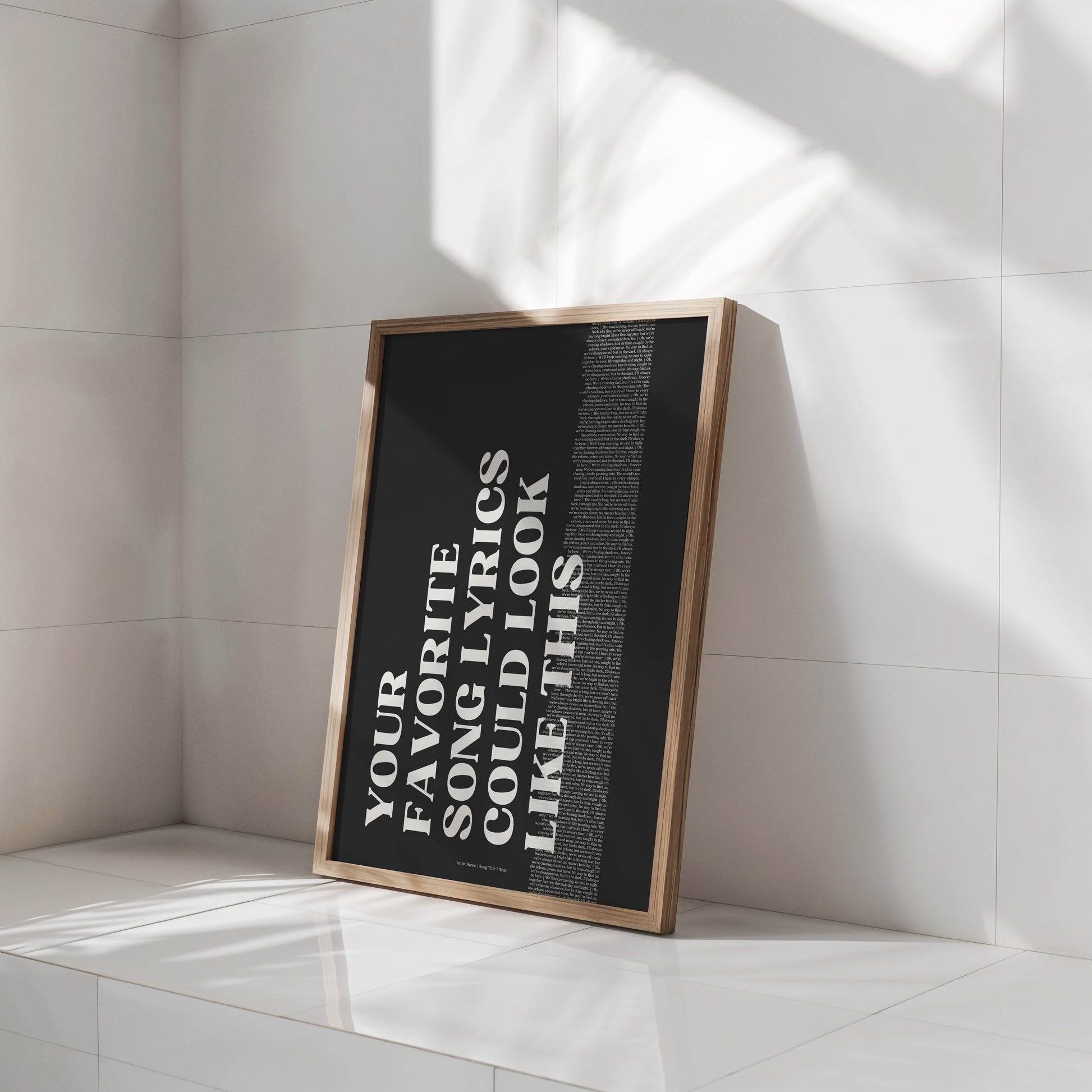 Custom Song Lyrics Poster, Personalised Music Poster, Customizable Music Gift, Vinyl Lyric Poster, Wedding Anniversary Gift