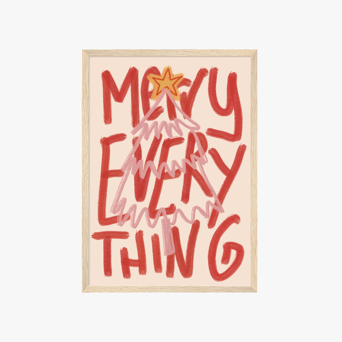 MERRY EVERYTHING POSTER – WEIHNACHTS WANDBILD & MODERNE KUNST