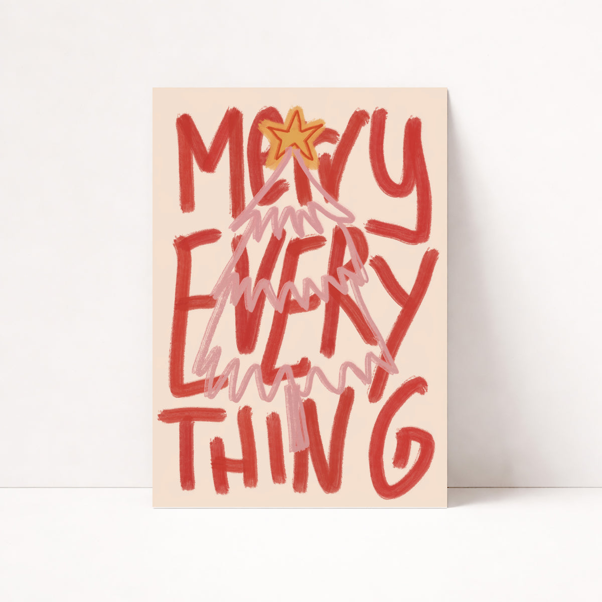 MERRY EVERYTHING POSTER – WEIHNACHTS WANDBILD & MODERNE KUNST