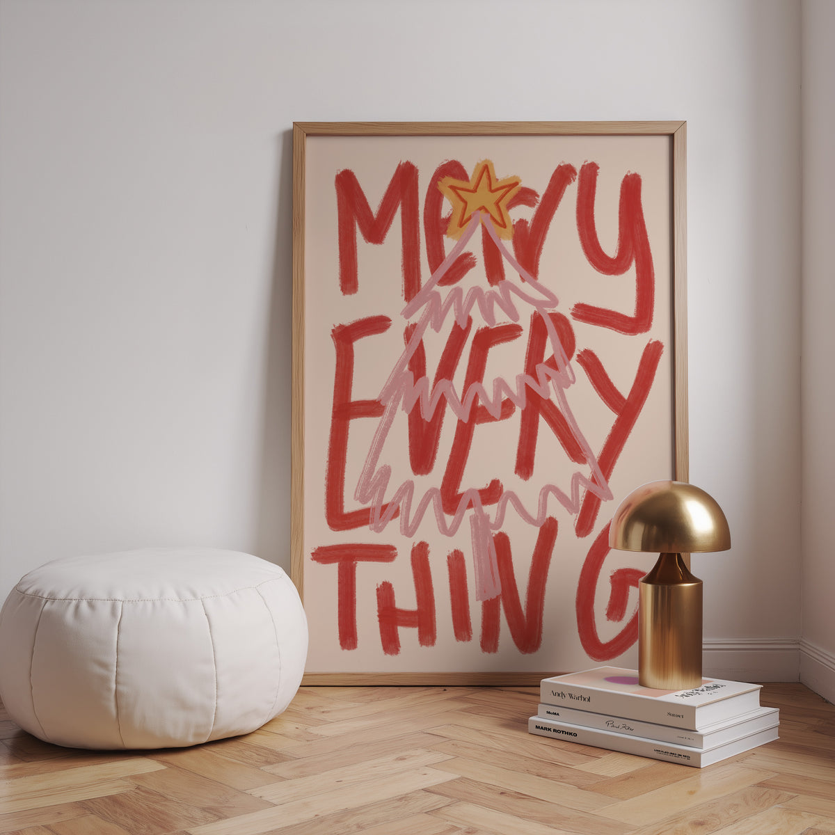 MERRY EVERYTHING POSTER – WEIHNACHTS WANDBILD & MODERNE KUNST