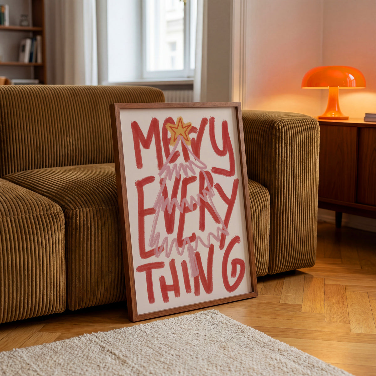 MERRY EVERYTHING POSTER – WEIHNACHTS WANDBILD & MODERNE KUNST