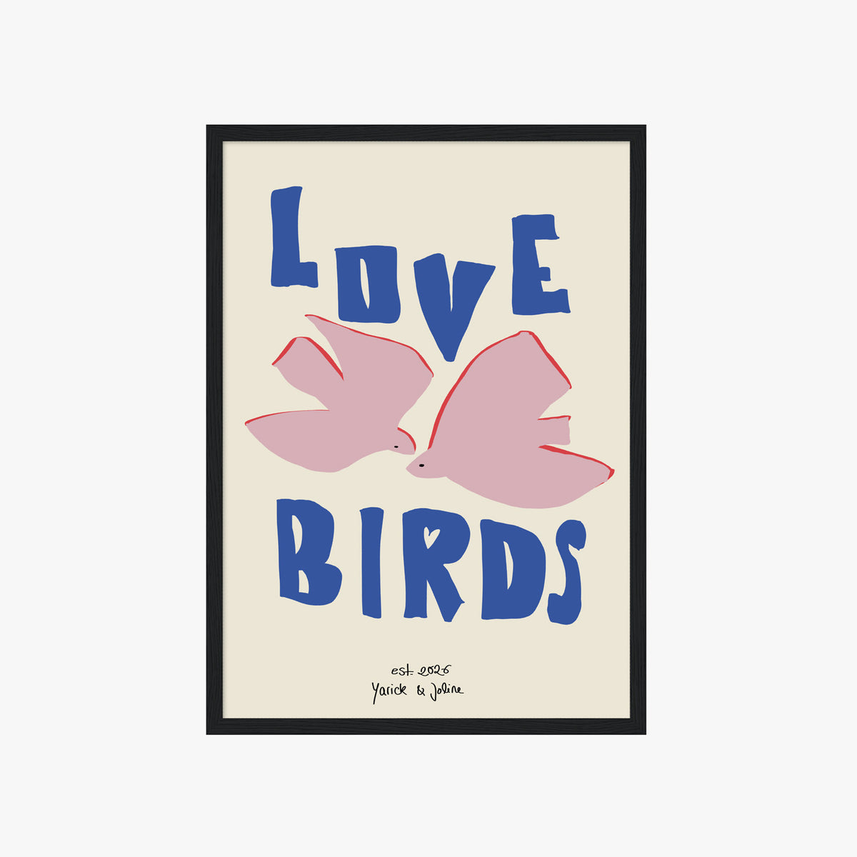 PERSONALISIERTES POSTER - LOVE BIRDS
