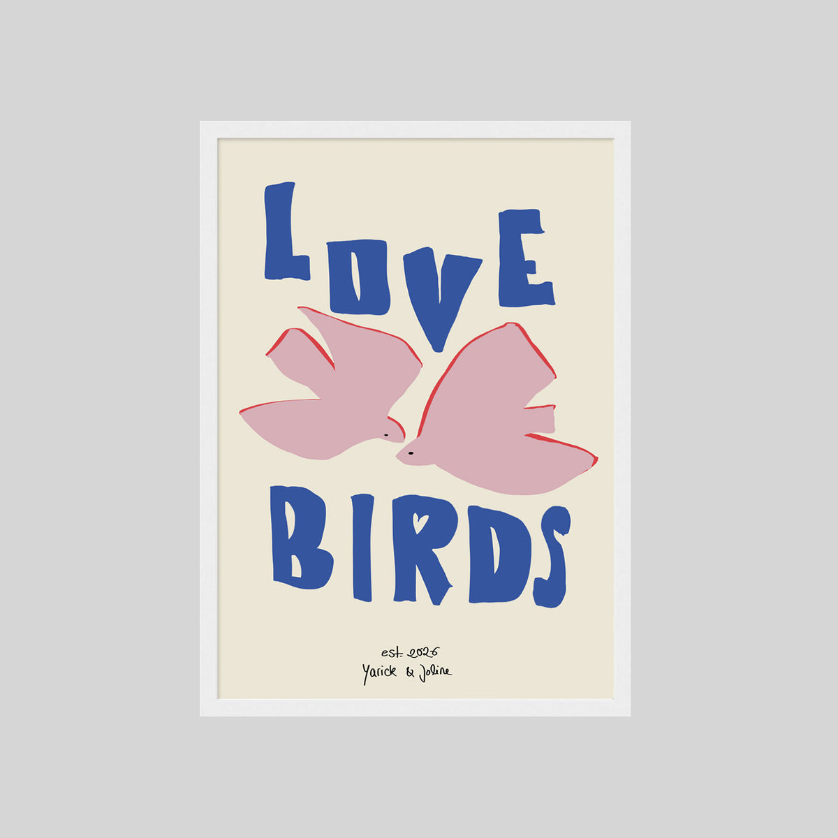 PERSONALISIERTES POSTER - LOVE BIRDS