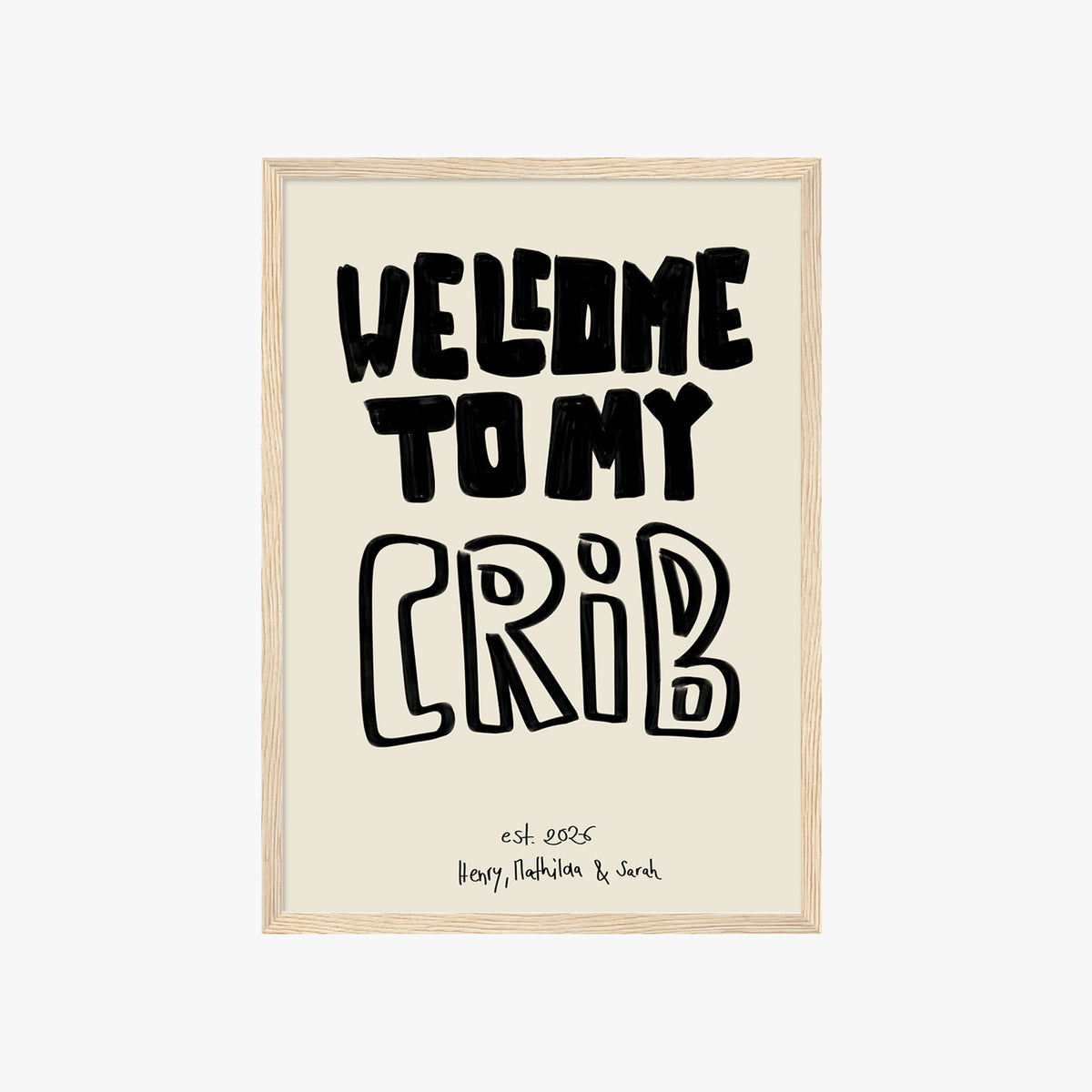 PERSONALISIERTES POSTER - WELCOME TO MY CRIB