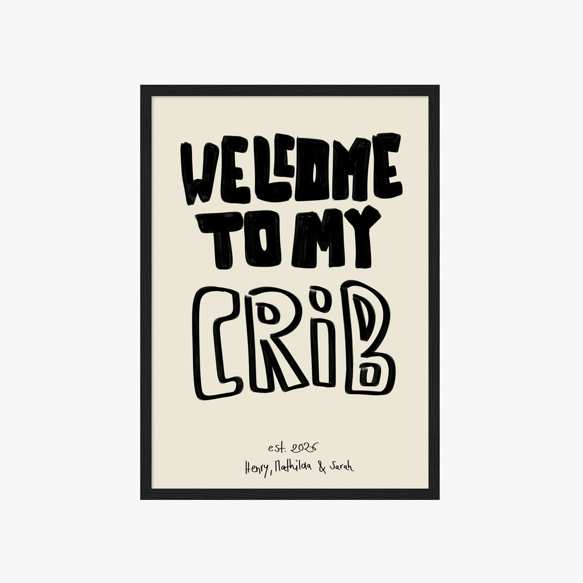 PERSONALISIERTES POSTER - WELCOME TO MY CRIB