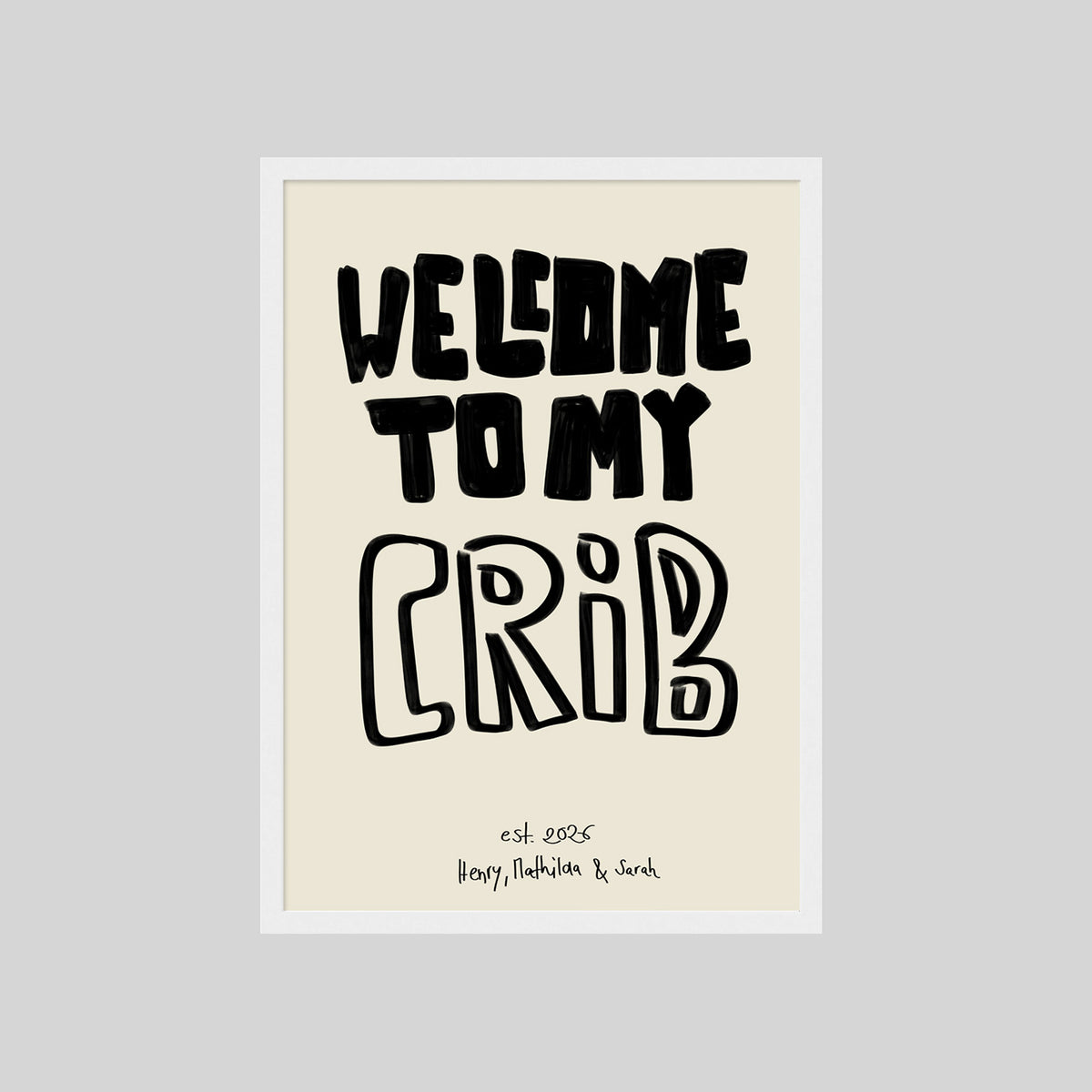PERSONALISIERTES POSTER - WELCOME TO MY CRIB