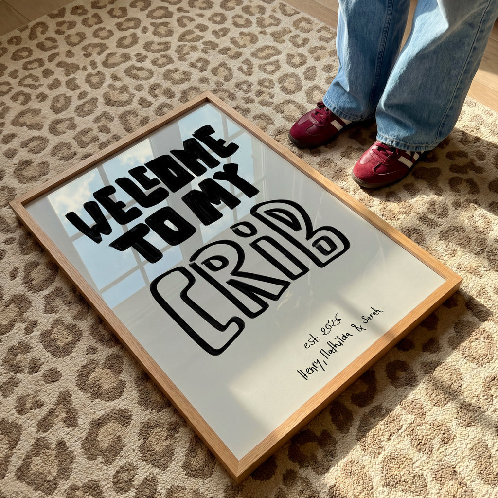 PERSONALISIERTES WELCOME TO MY CRIB POSTER