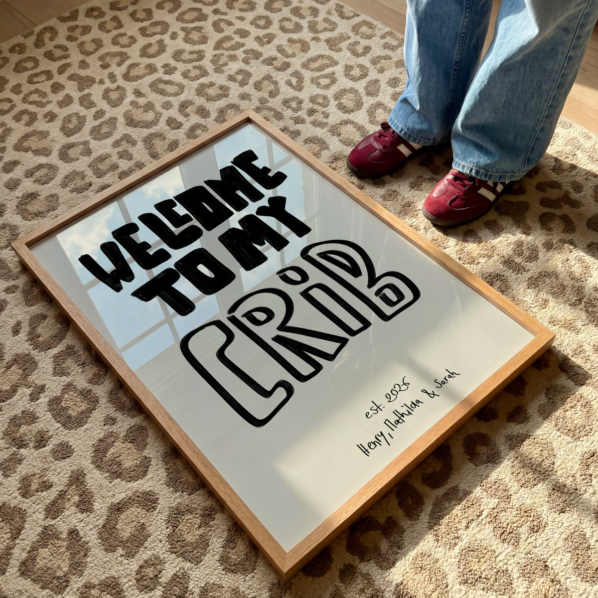 PERSONALISIERTES WELCOME TO MY CRIB POSTER