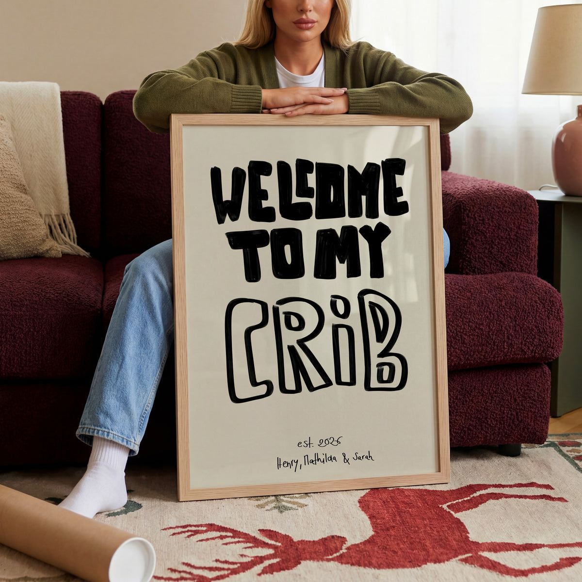 PERSONALISIERTES WELCOME TO MY CRIB POSTER