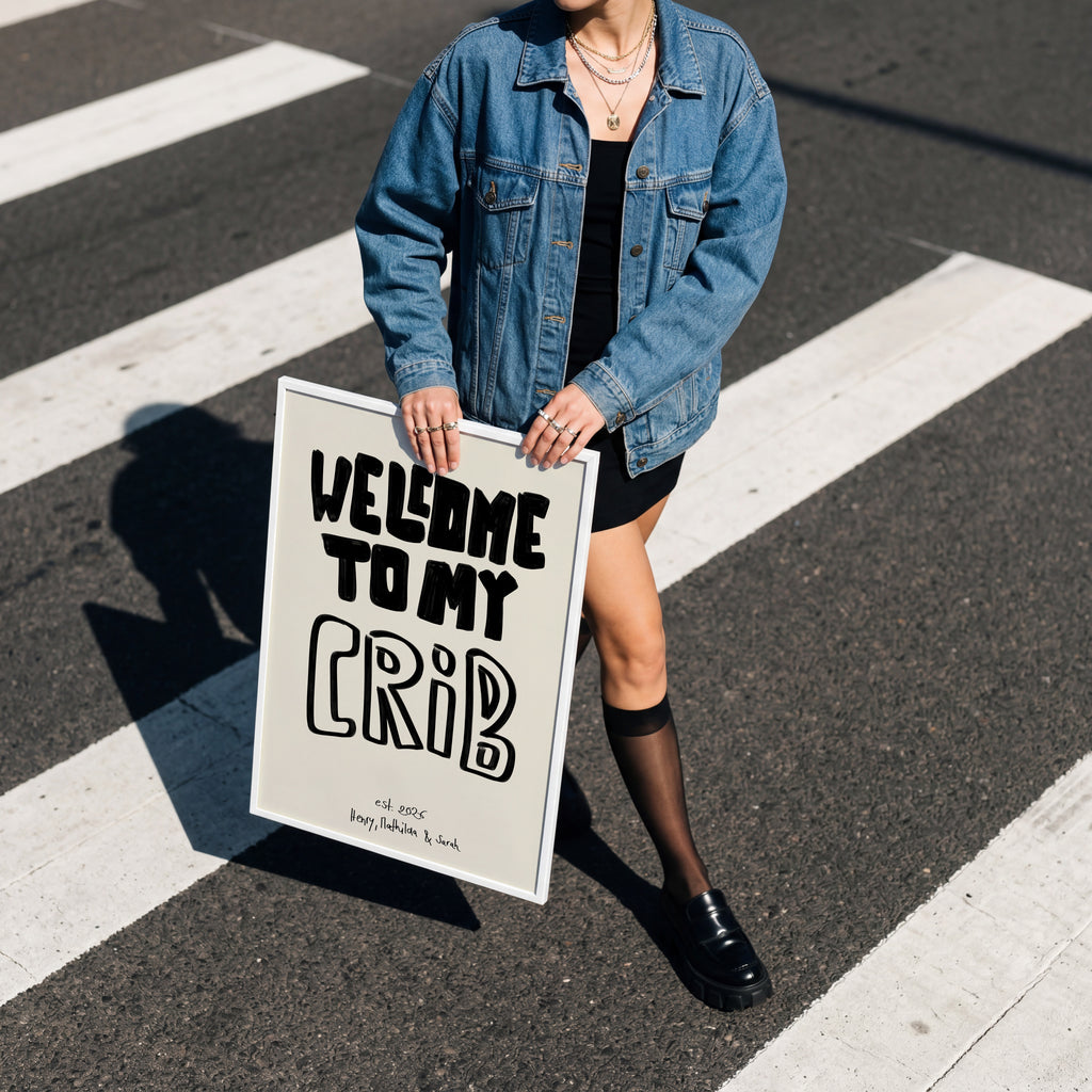 PERSONALISIERTES WELCOME TO MY CRIB POSTER