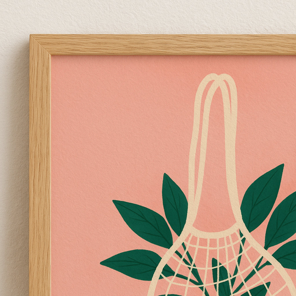 Zitronen Netz Poster – Retro Wandbild & Moderne Kunst für Küche, Wohnzimmer & Büro