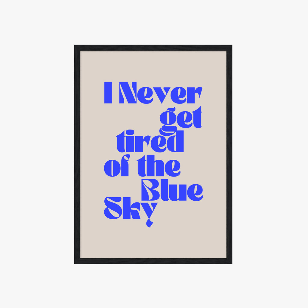 Bold Words Poster mit modernem Typografie Design und blauem Statement Text – kreative Wandgestaltung für Zuhause
