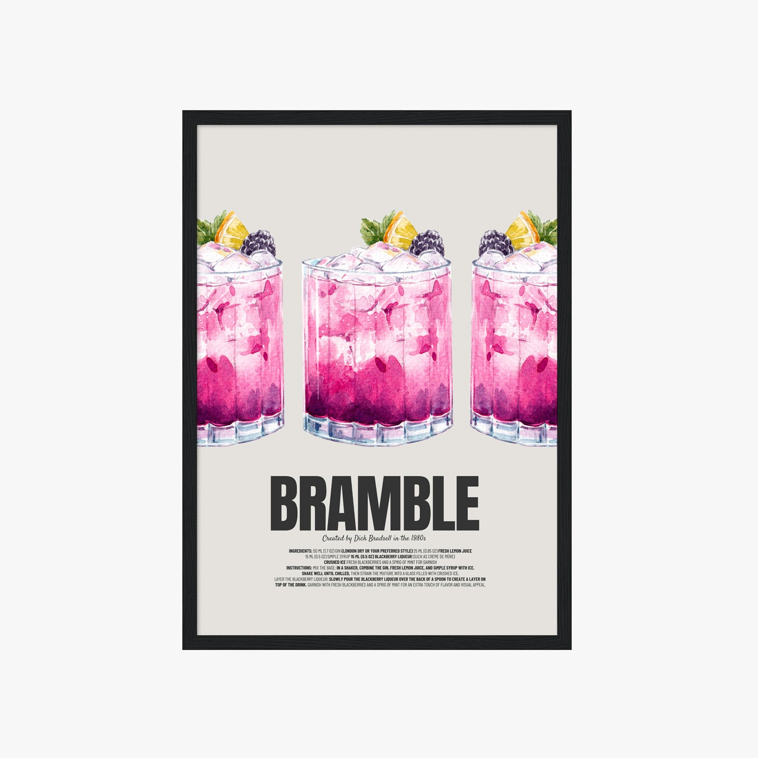BRAMBLE COCKTAIL POSTER