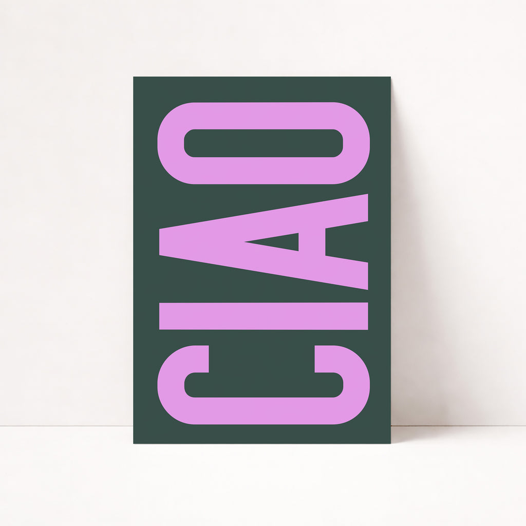 PINK CIAO TYPOGRAPHIE POSTER