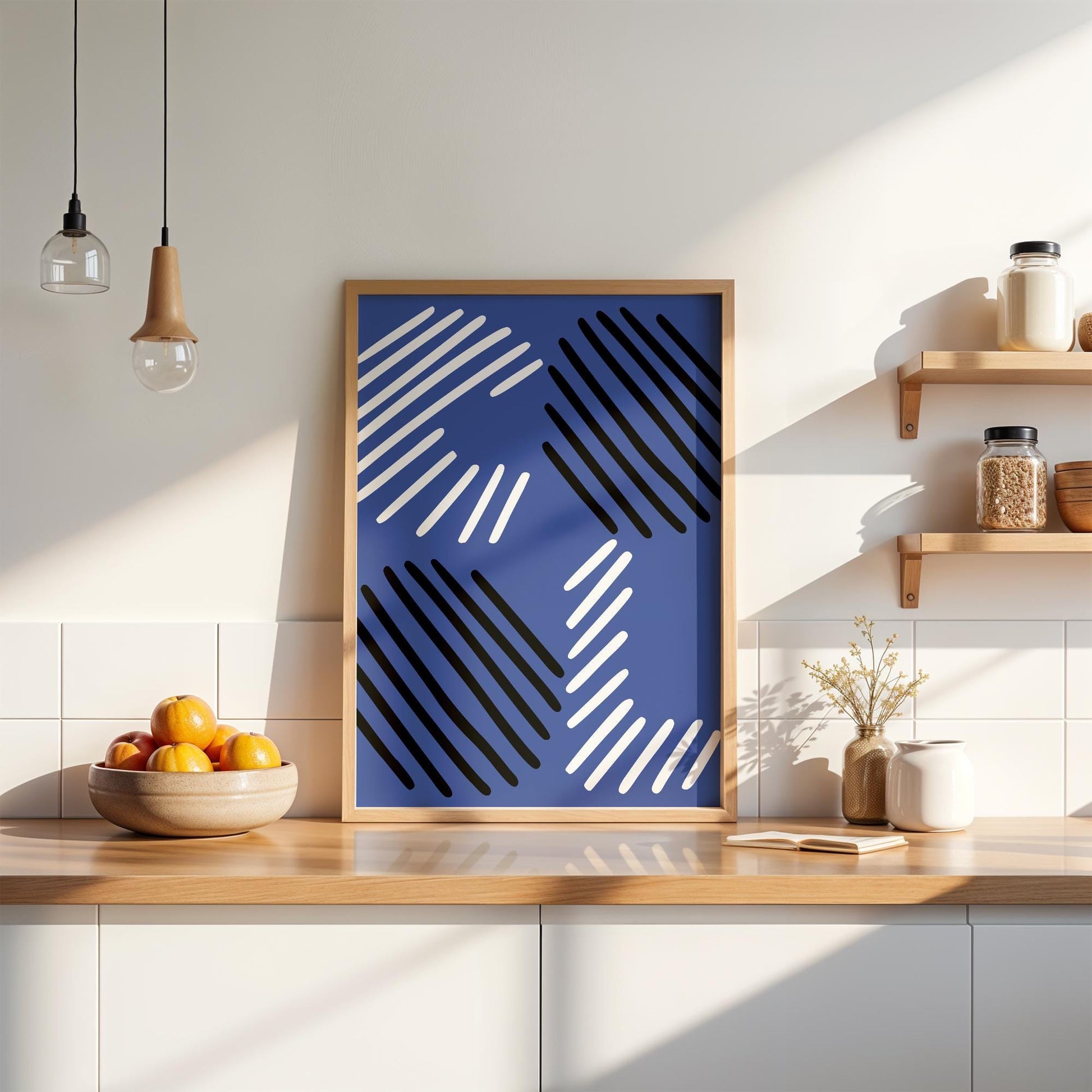 BLUE COOL Poster | Black And White | Modern Art | Room Decor | Typography Art | Wall Art | Living Room Decor | Present for Her