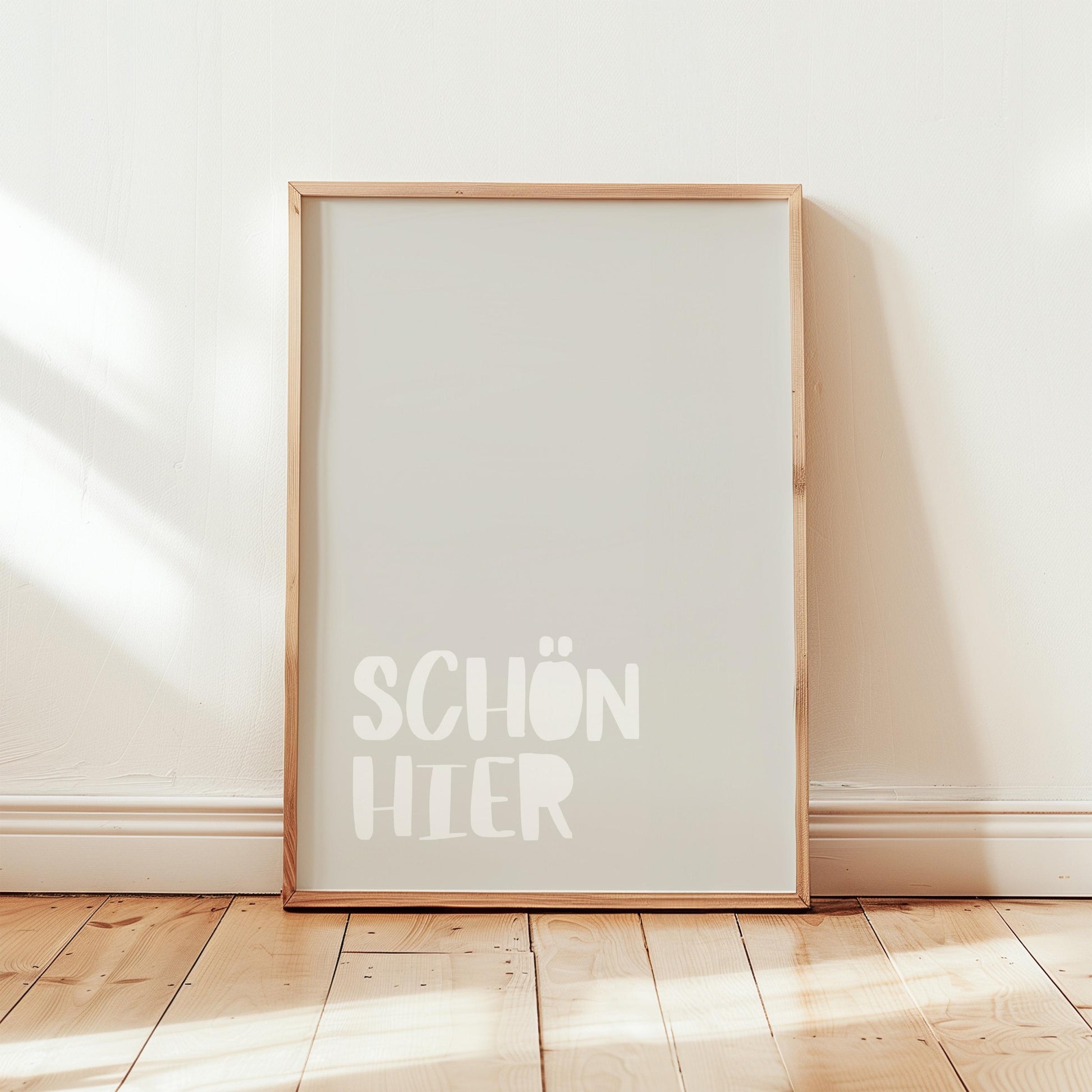SCHÖN HIER Poster: Minimalist design | block typography | stylish wall decor and the perfect gift idea