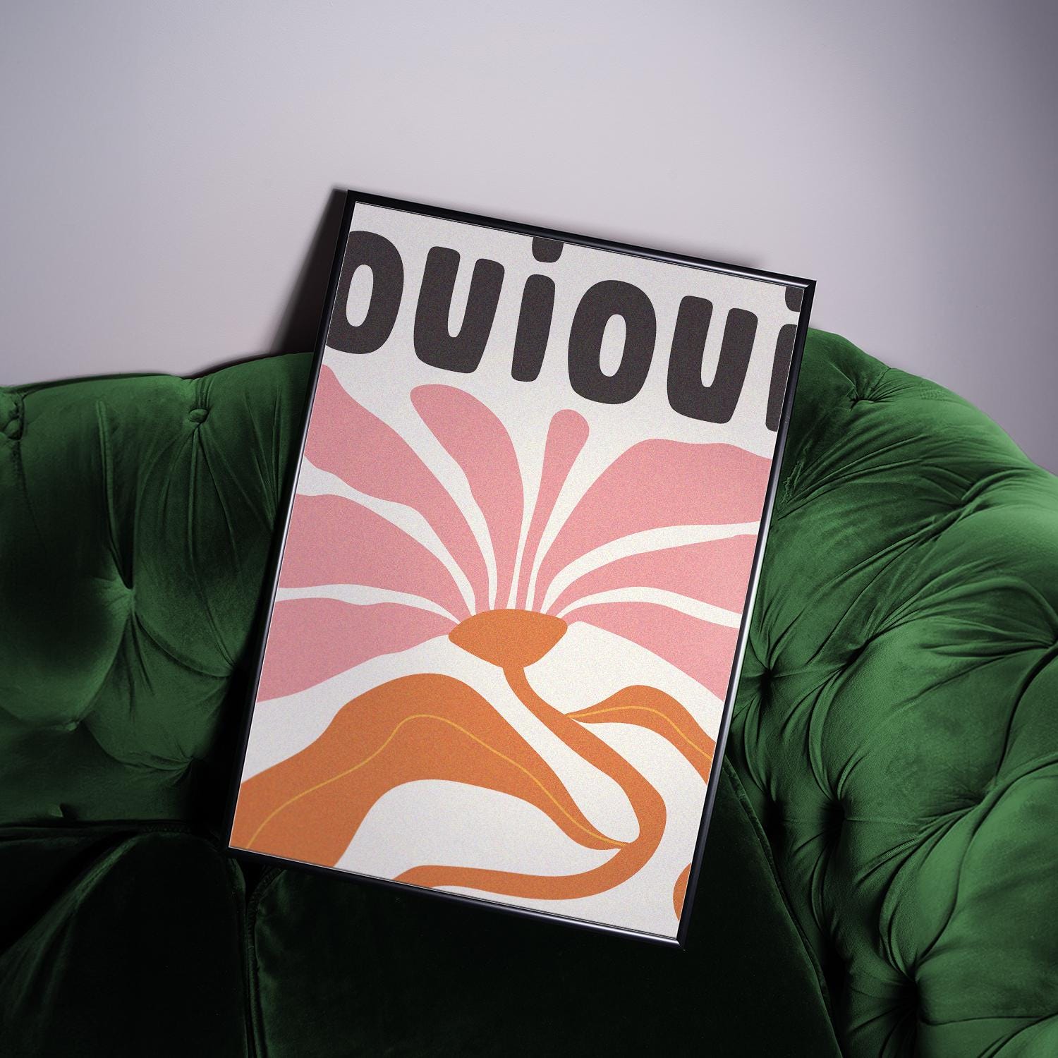 Oui Oui Flower Poster | Perfect for adding a touch of color and positivity to your space | Poster