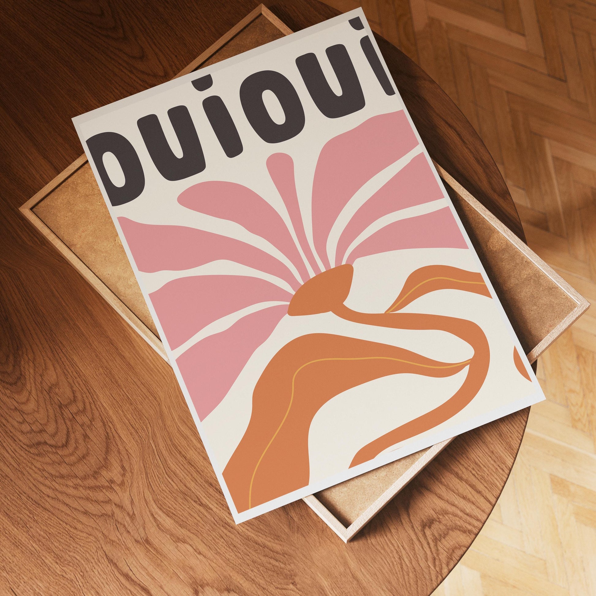 Oui Oui Flower Poster | Perfect for adding a touch of color and positivity to your space | Poster