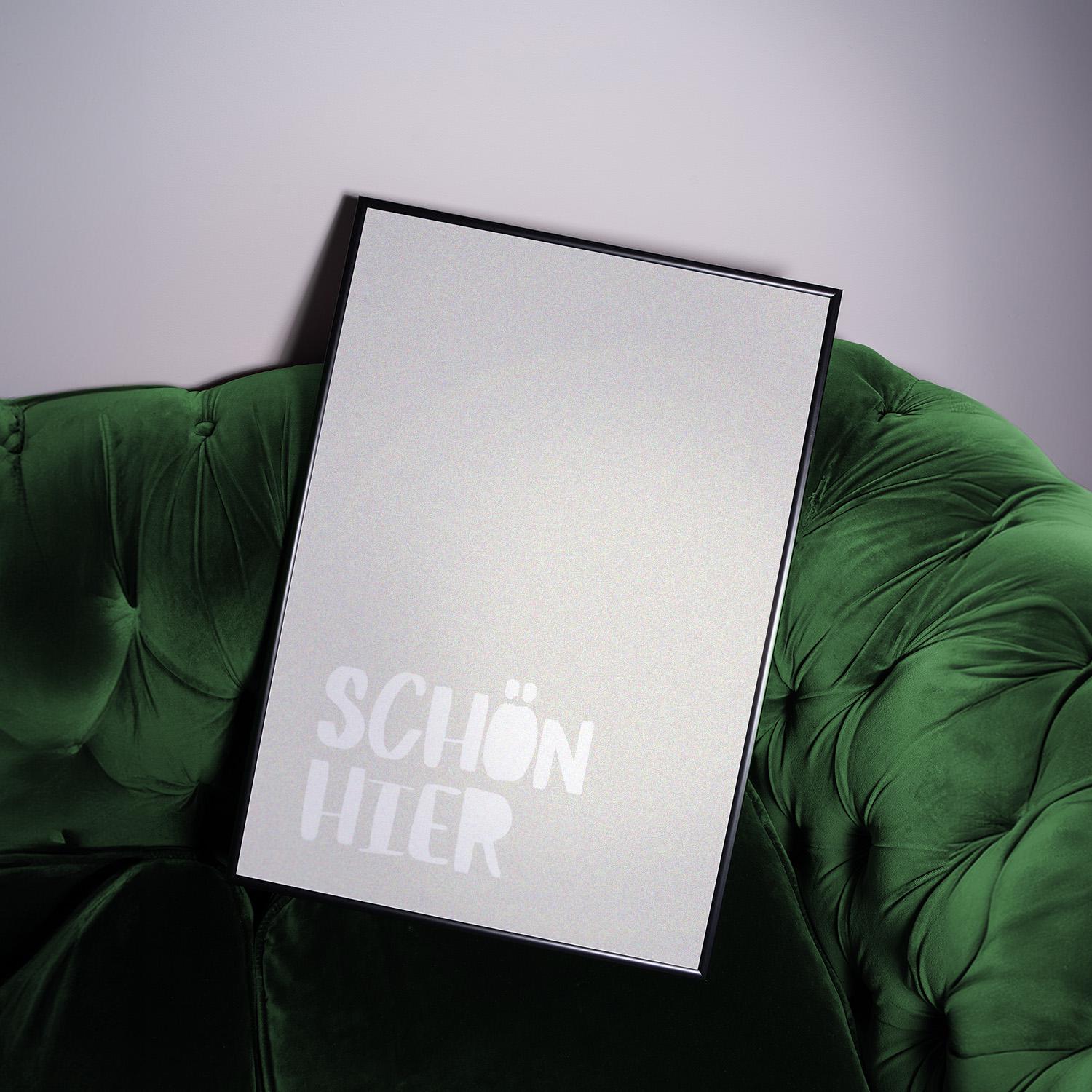 SCHÖN HIER Poster: Minimalist design | block typography | stylish wall decor and the perfect gift idea