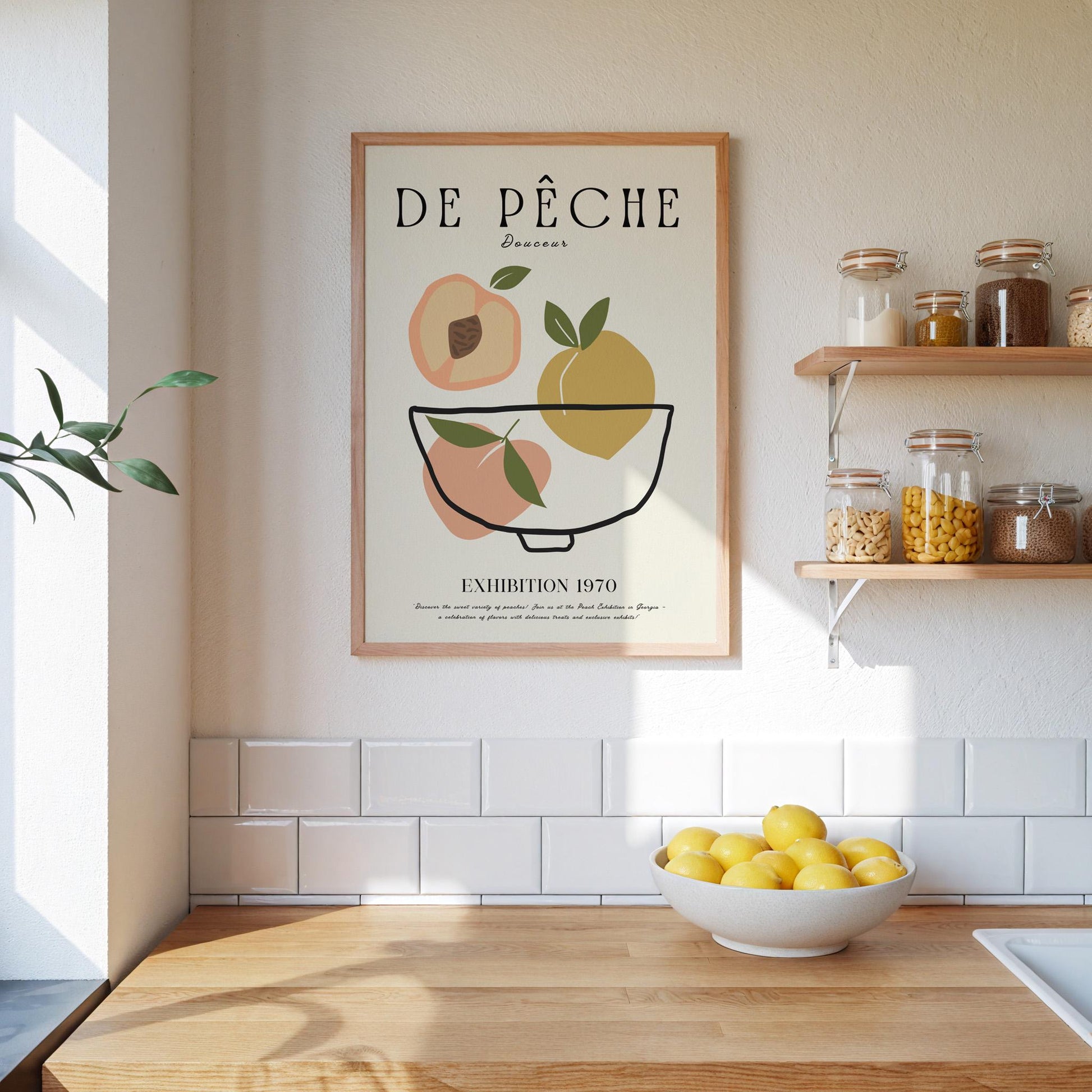 Peach Exhibition Poster | ring the essence of Georgia’s peach culture into your home. A perfect gift for the kitchen | Poster