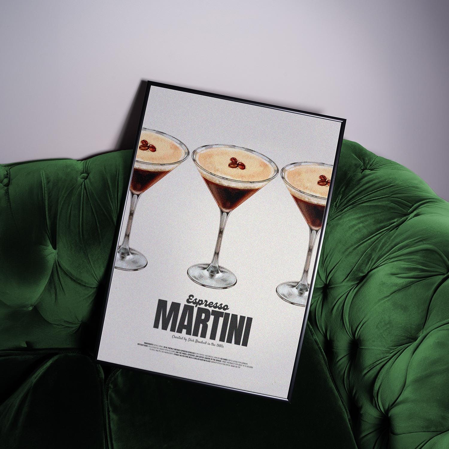 Espresso Martini Poster: A chic blend of coffee and cocktail, served in style.