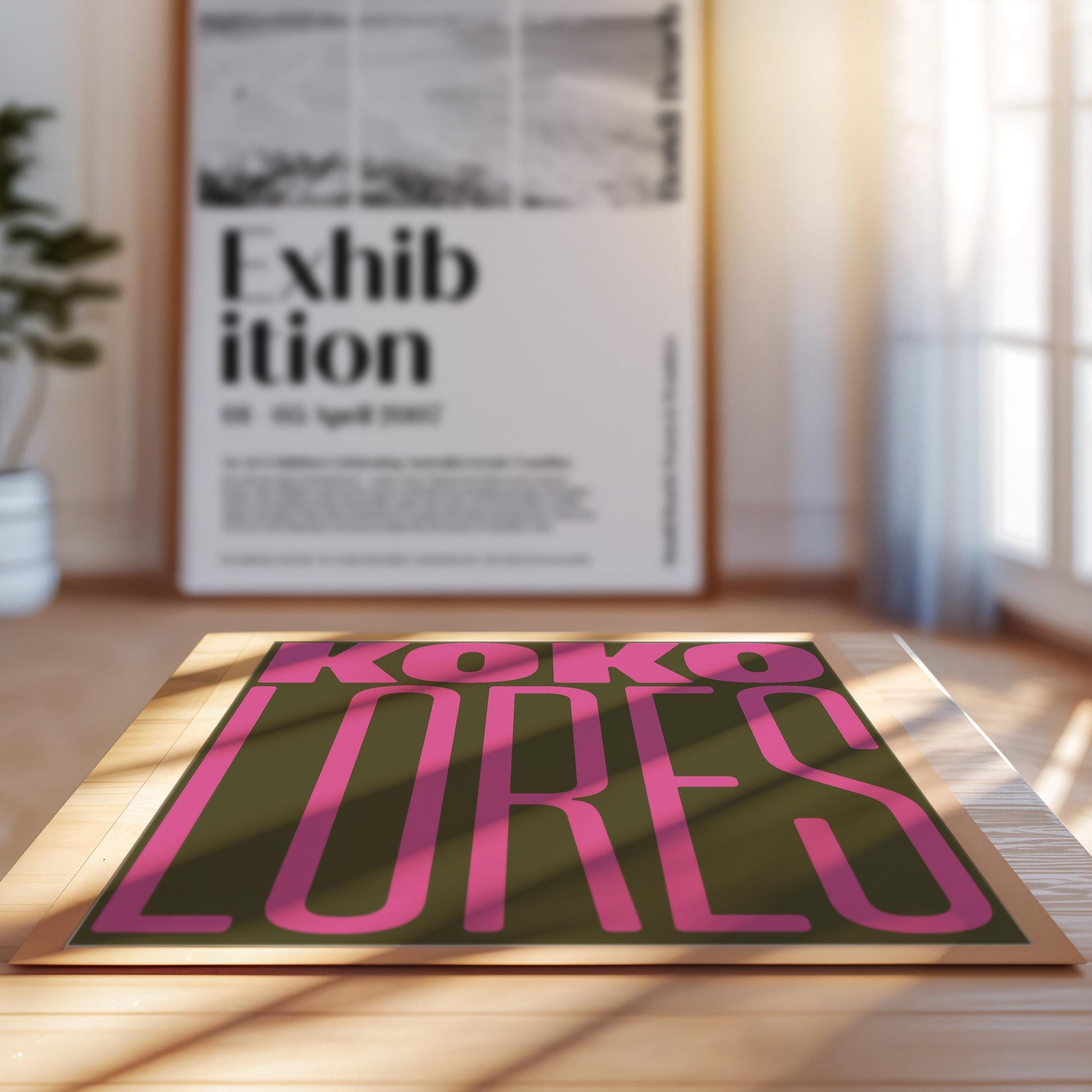 KOKOLORES Poster | Minimalist and playful design for your wall decor in pink and green – to add fun and color to your space |  Typography