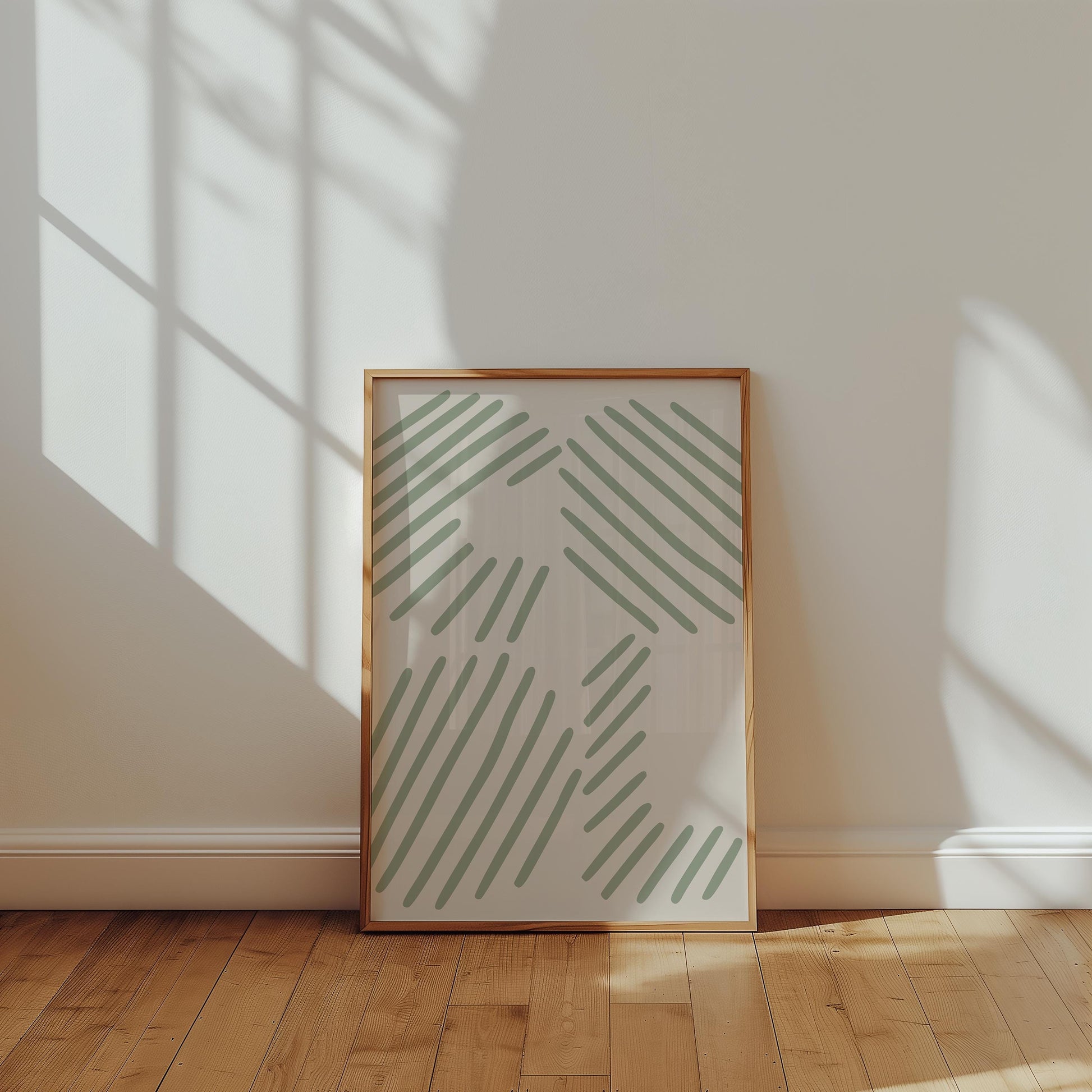 Poster COOL Stripes in Sage Green or White | Modern Typography Wall Art | Living Room Decor | Perfect Gift for Her | Bold and Stylish