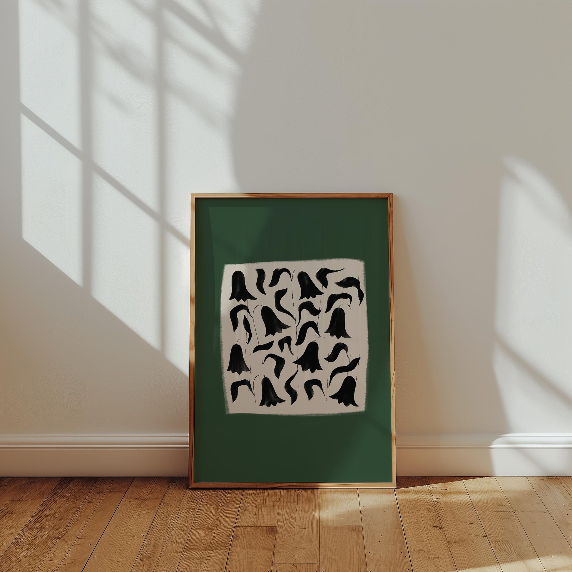 Minimalist Tulip Poster | Scandinavian Wall Art | Black Flower Illustration | Modern Botanical Art Print | Gift Idea