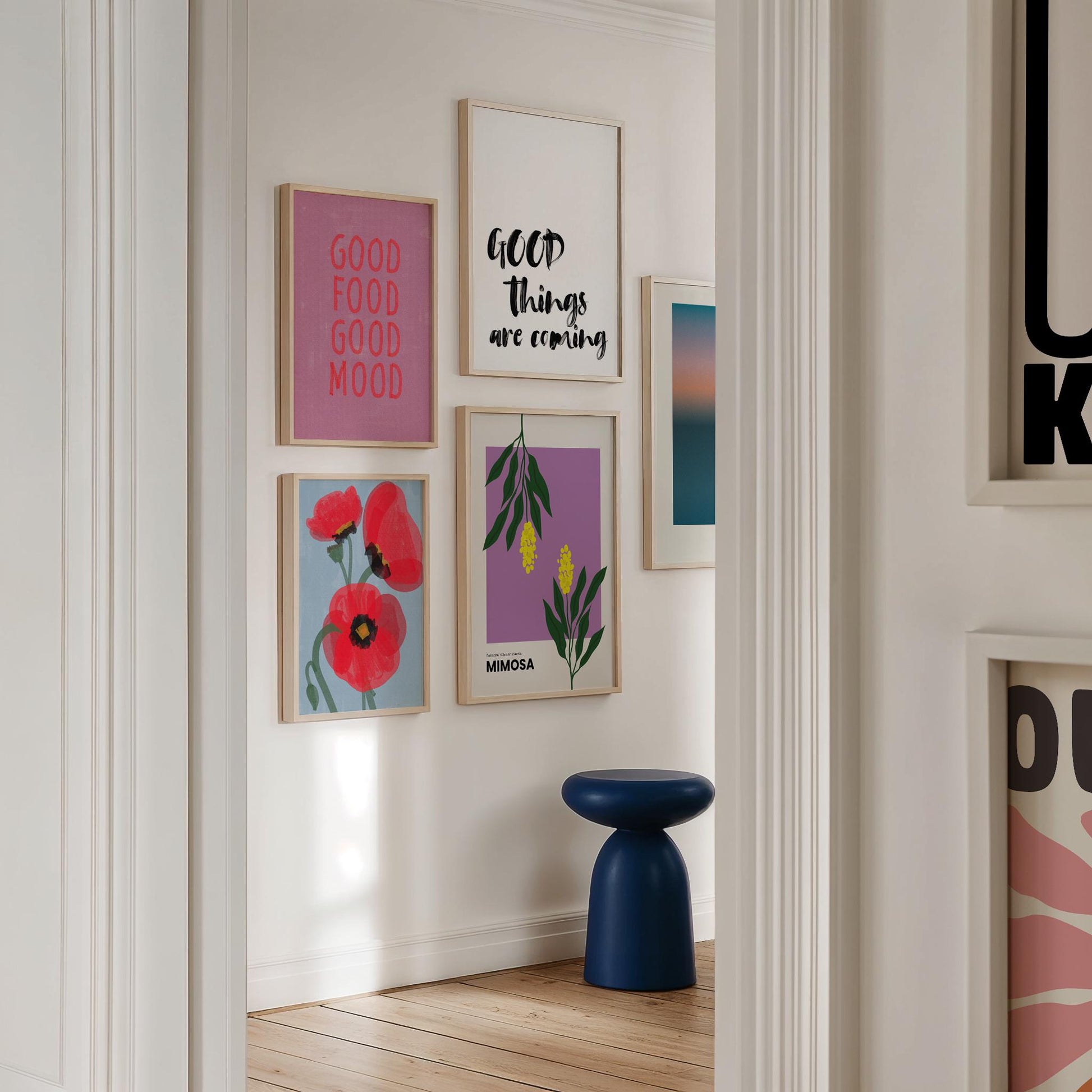 Poppies Poster in chalky, vibrant colors – a perfect touch of modern art for any room.