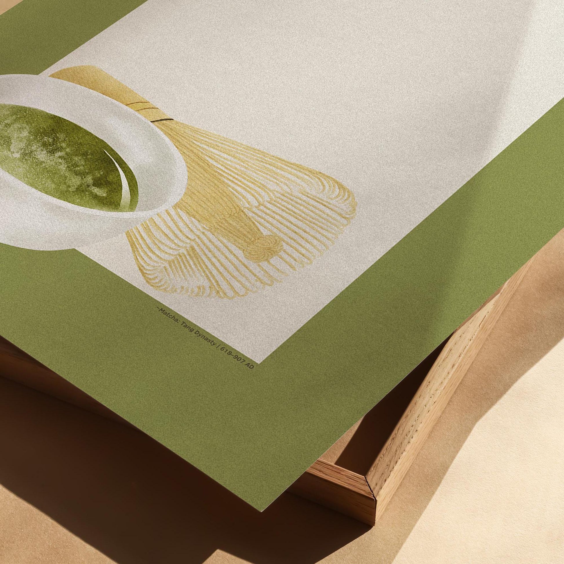 Japan Poster Matcha | Japanese Wall Art | Japandi Art | Japanese Poster | Food Art | Retro Poster With Grain Finish