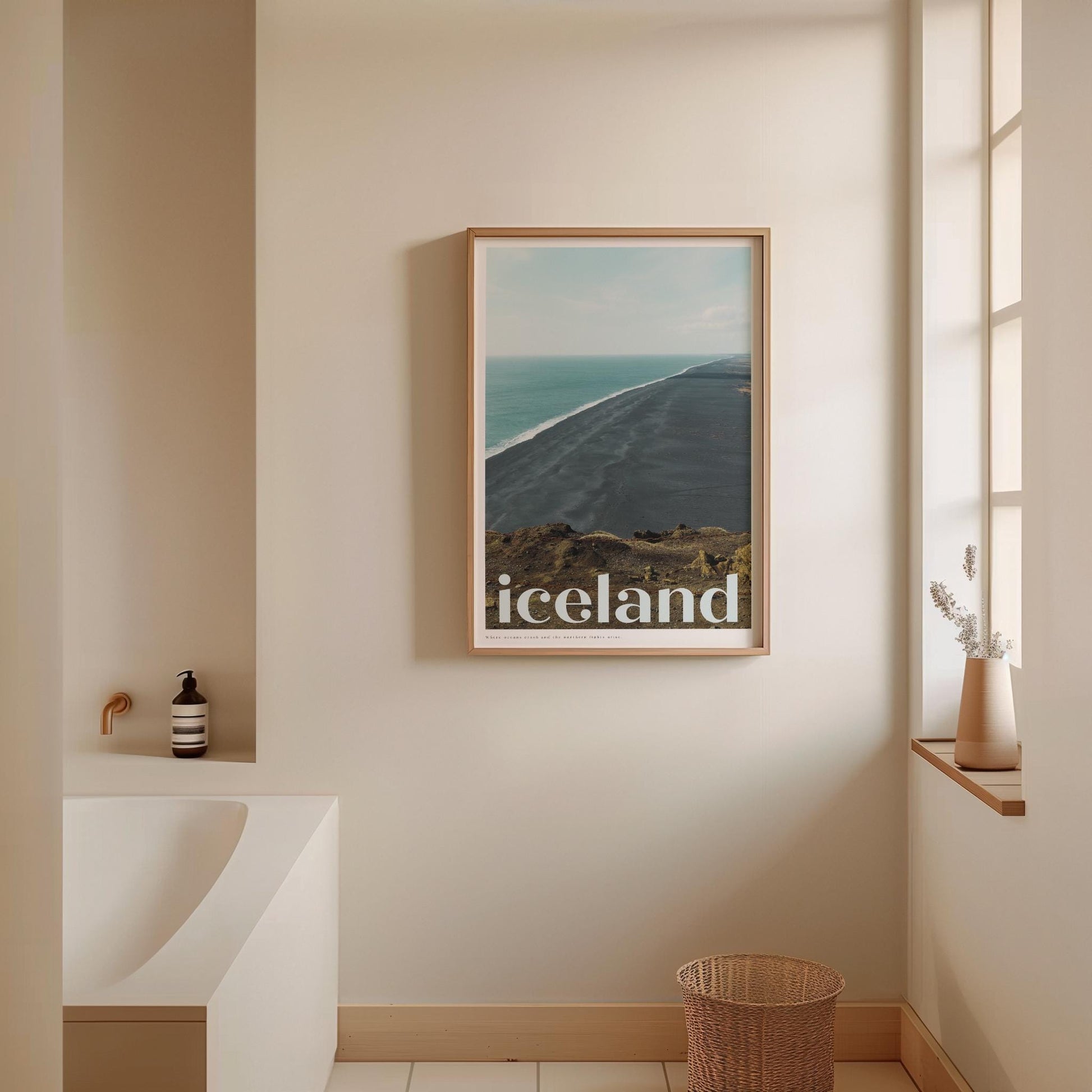 Iceland Poster | Stunning Art Poster of Iceland’s Majestic Landscape, Perfect for Your Home or Office Decor.