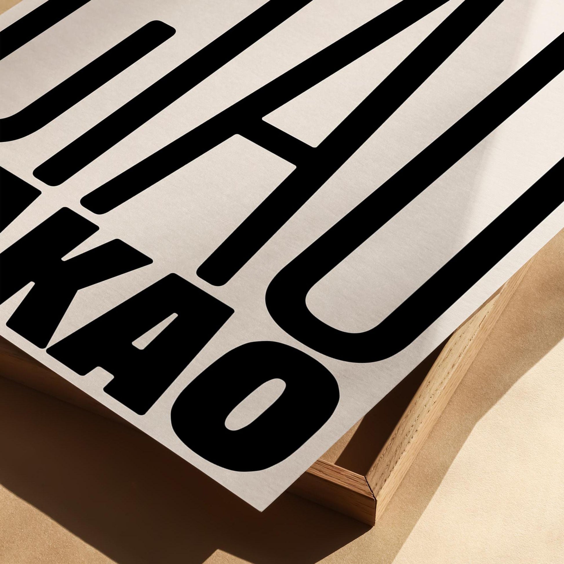 Poster Ciao Kakao: Minimalist design with an funny goodbye words and block typography – stylish wall decor and the perfect gift idea