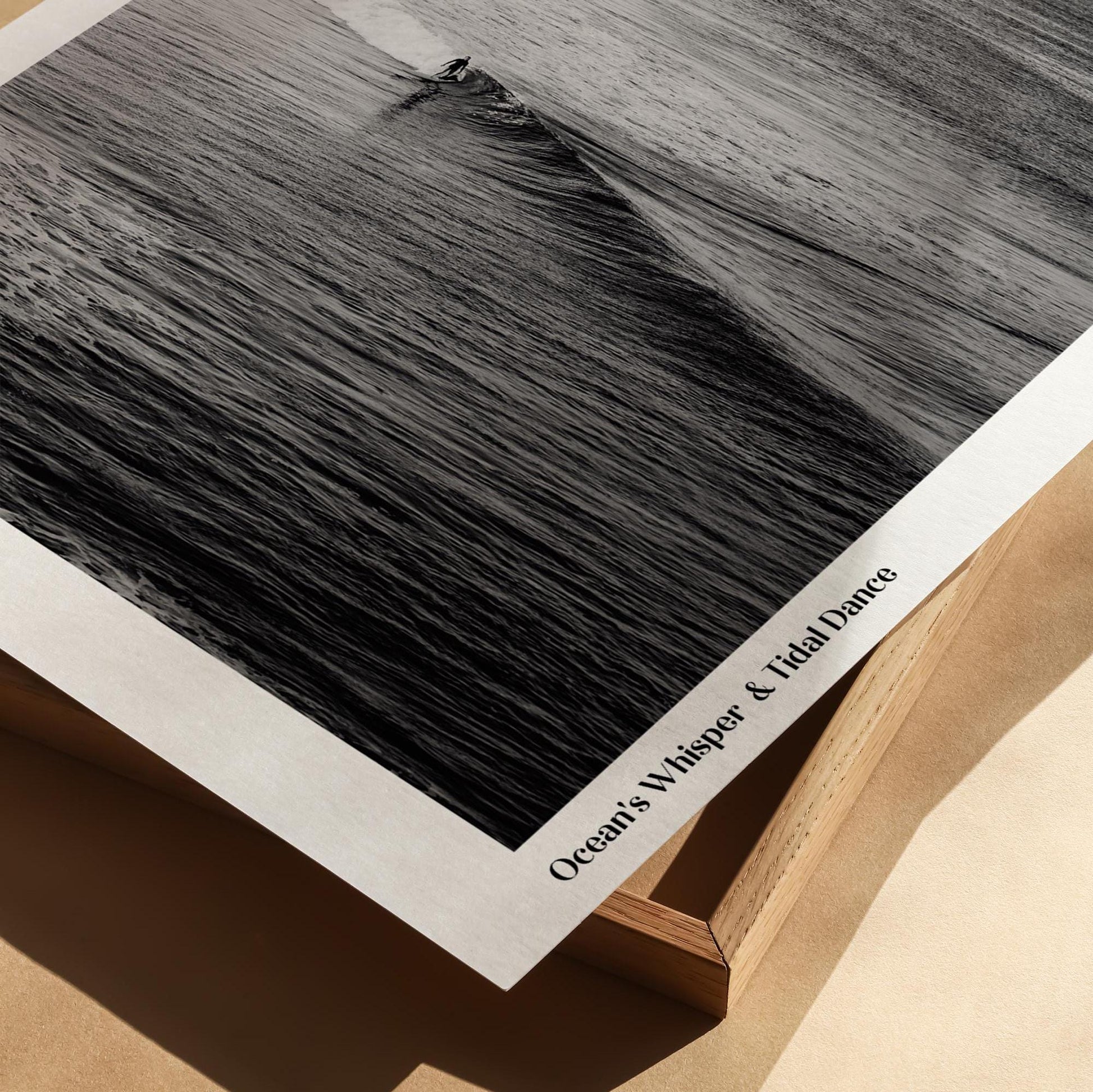Retro Poster  Black and White Surfing – A nostalgic vibe with timeless waves, perfect for surf lovers and beach enthusiasts.