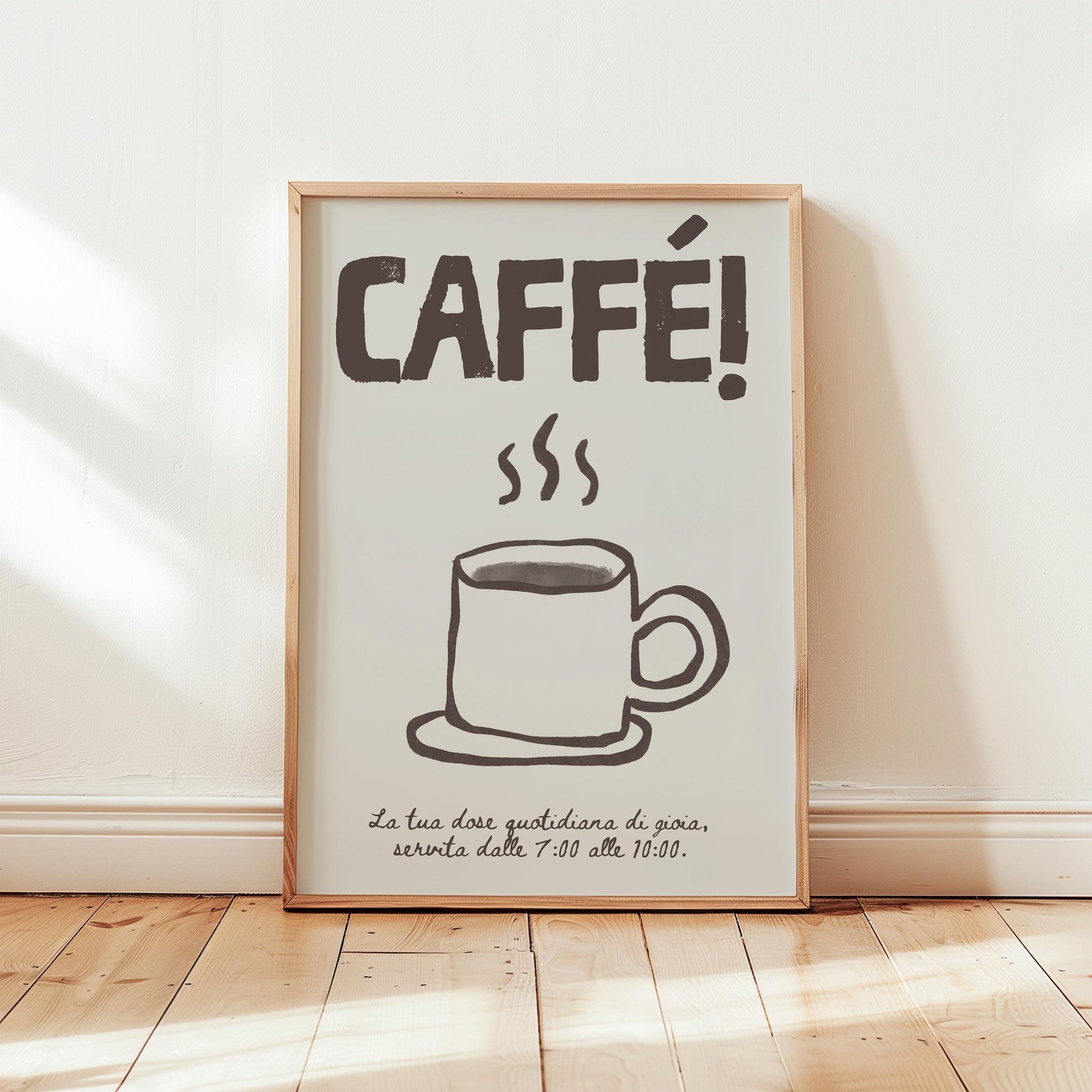 Caffé Poster, Cafe Poster, Retro Coffee Poster, Espresso Poster, Coffee Bar Decor, Modern Kitchen Art | Italian Moka Pot | Digital Download