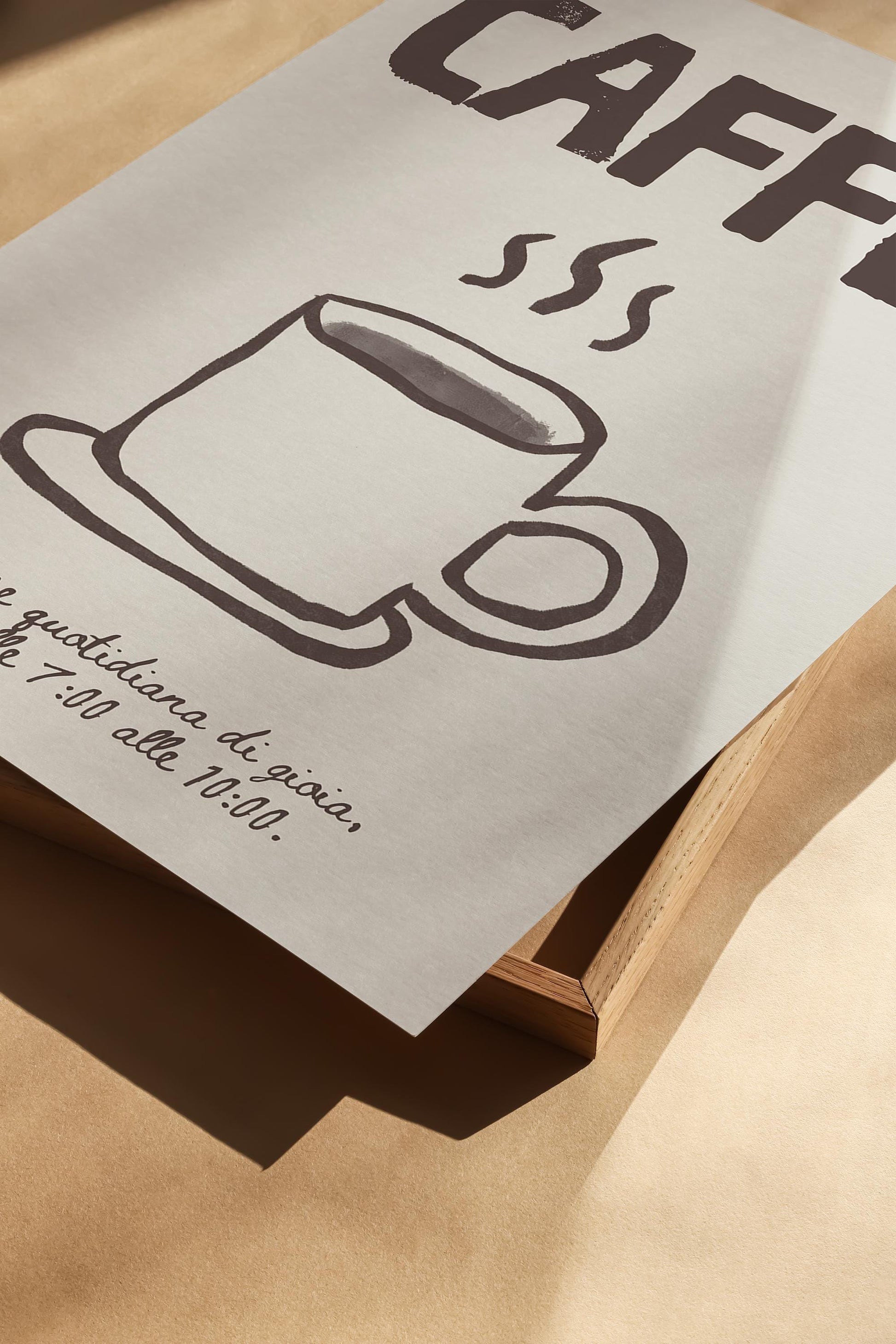 Caffé Poster, Cafe Poster, Retro Coffee Poster, Espresso Poster, Coffee Bar Decor, Modern Kitchen Art | Italian Moka Pot | Digital Download