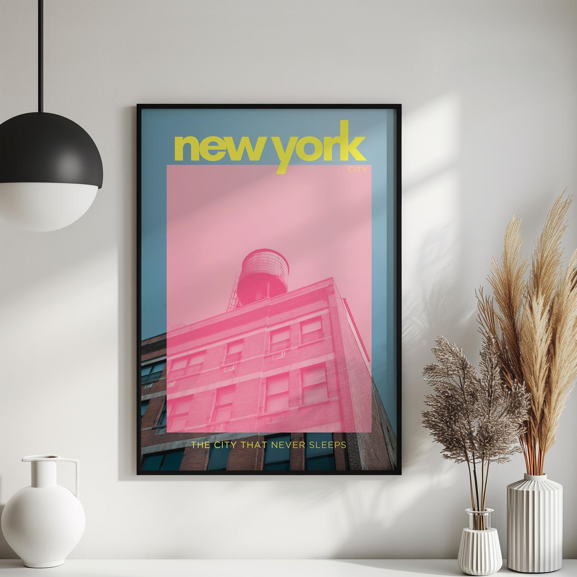 Poster Fotografie New York Duo Tone Ecletic Townhouse Wall Art