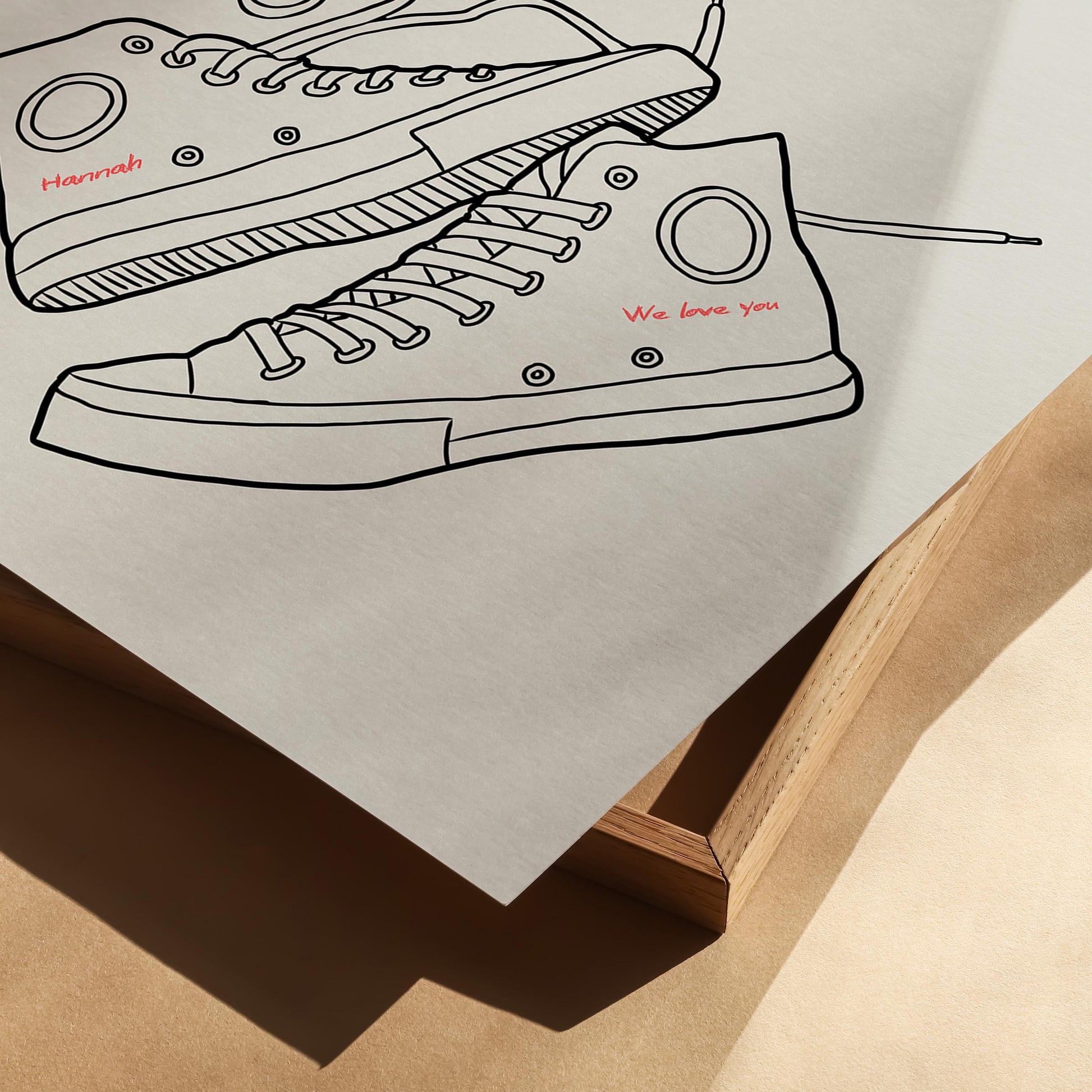 Chucks Personalisiert Poster | Chuck Sneakers Print | Custom Name & Message | Gift for Him/Her | Unique Wall Art for Birthday | Download