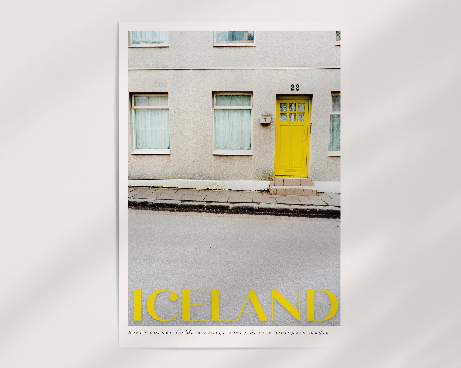 YELLOW Iceland Poster