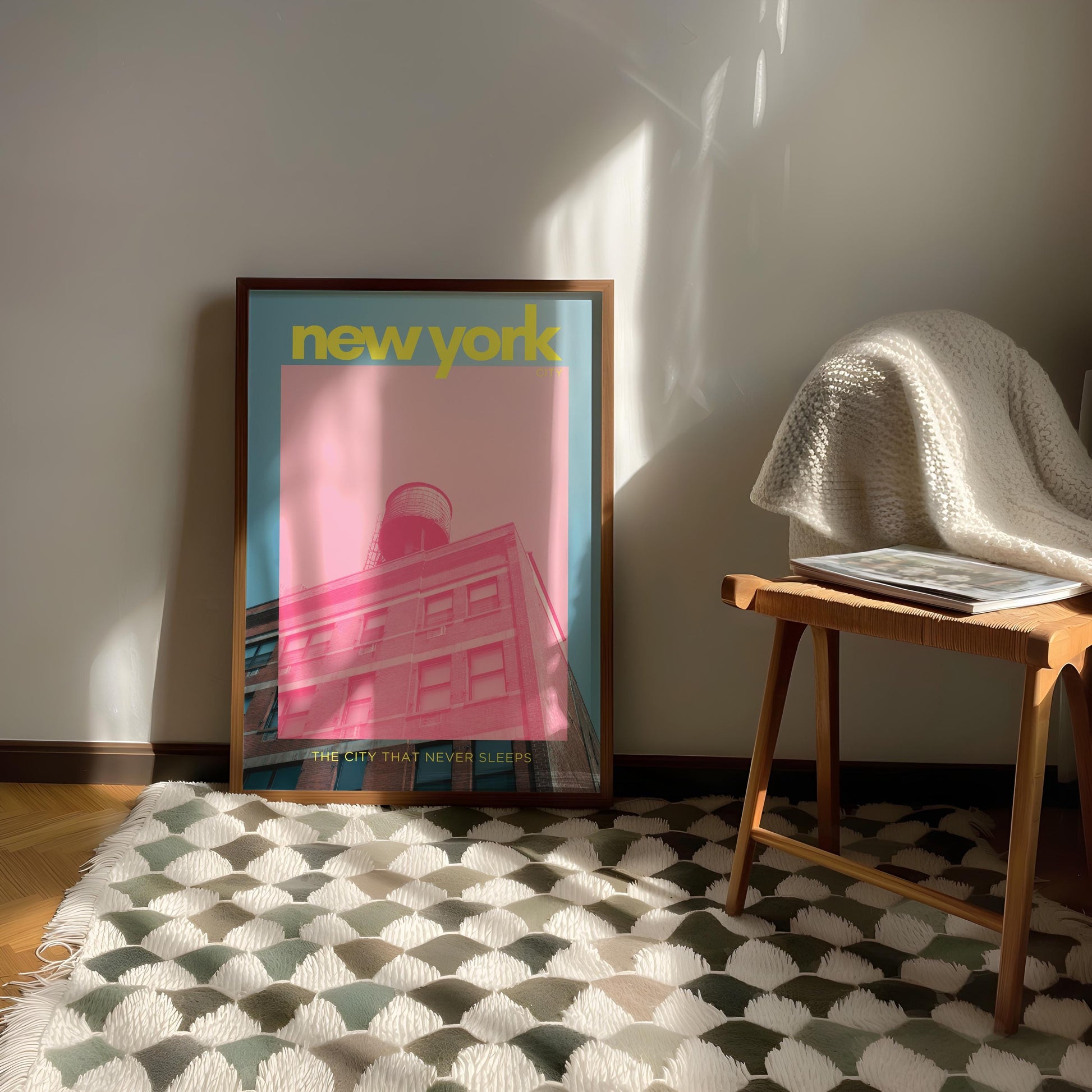 Poster Fotografie New York Duo Tone Ecletic Townhouse Wall Art